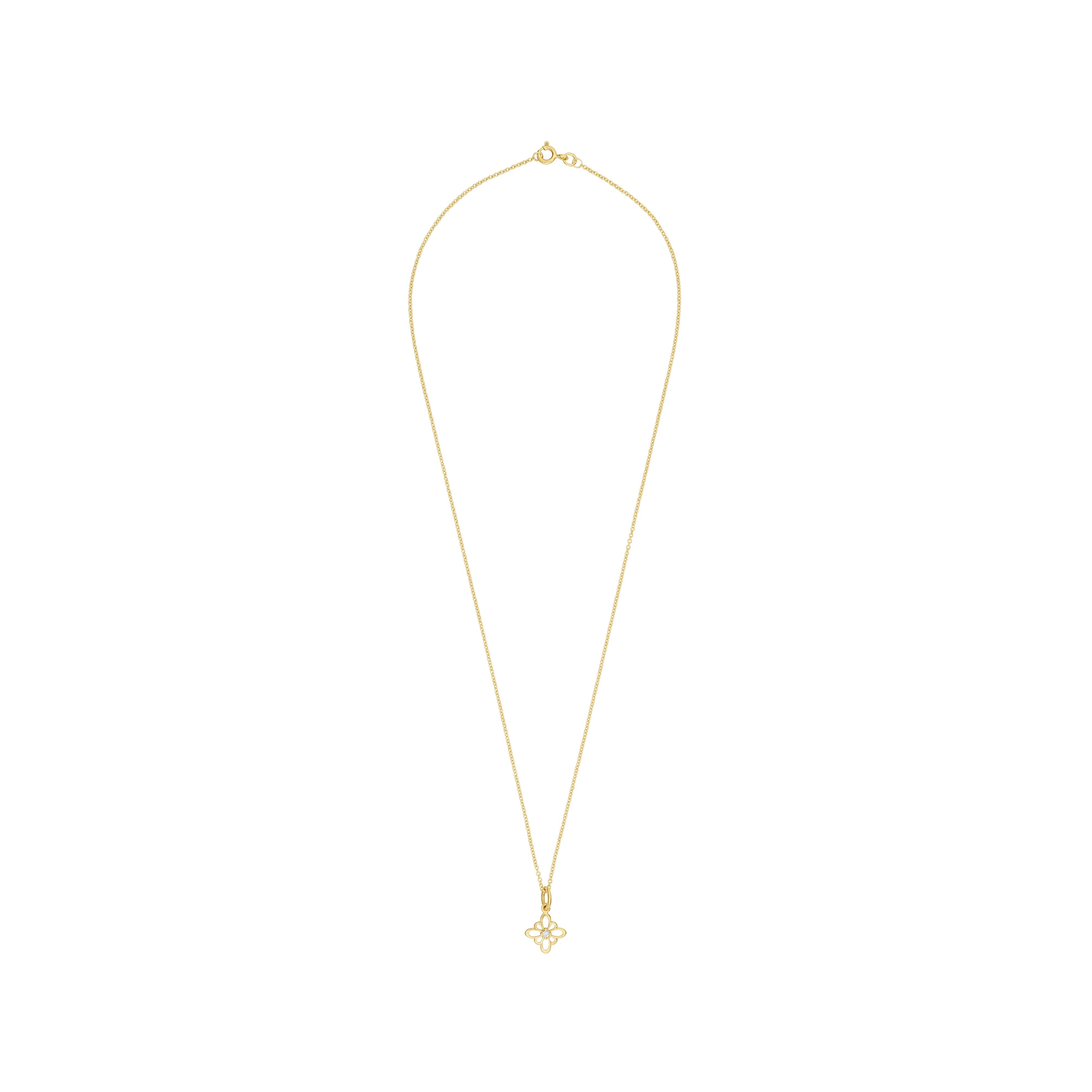 Fleur de Luce Silhouette Pendant Necklace in 18k Yellow Gold