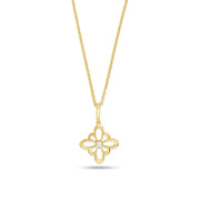 Fleur de Luce Large Silhouette Pendant Necklace in 18k Yellow Gold