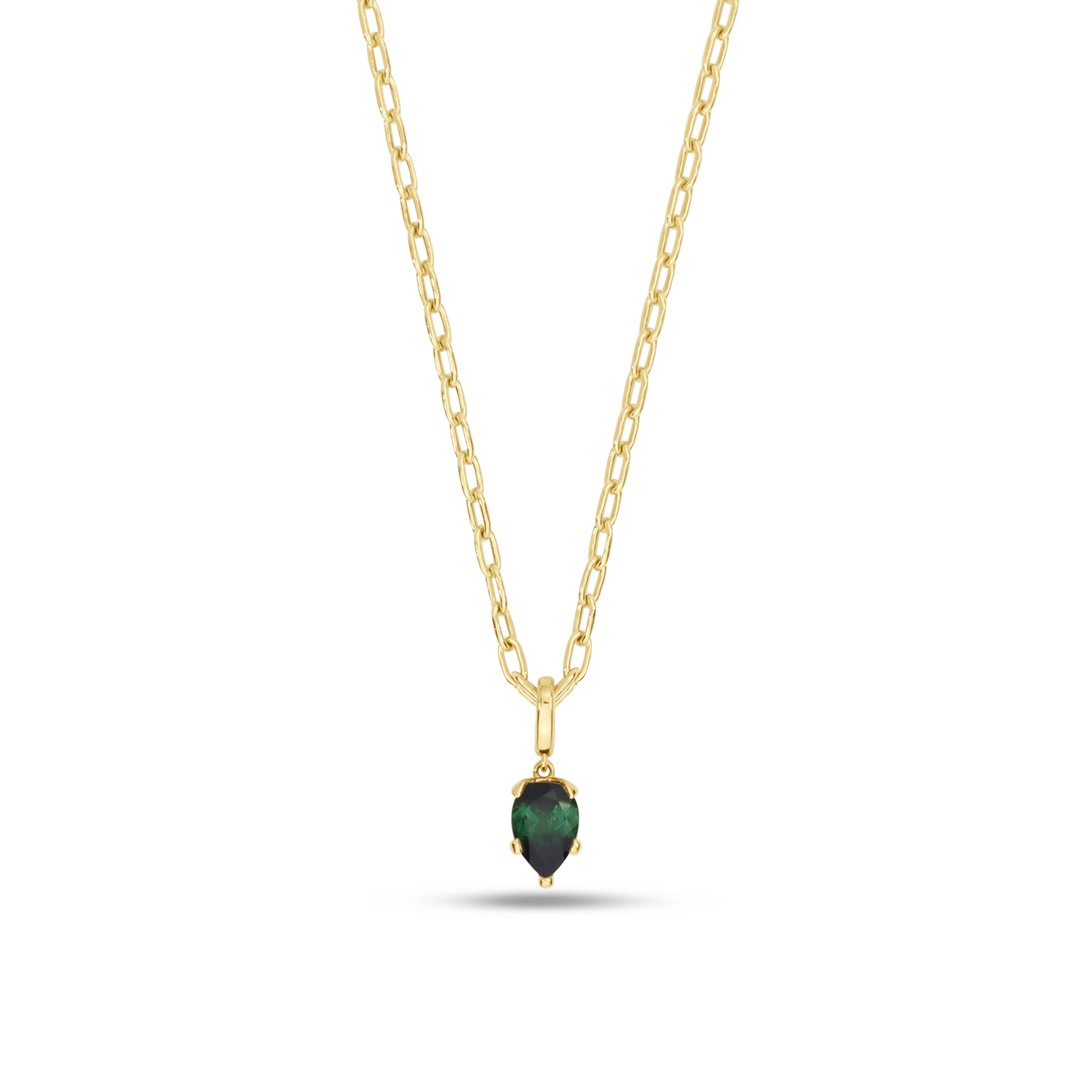 Fleur de Luce Green Tourmaline Pendant Necklace in 18k Yellow Gold