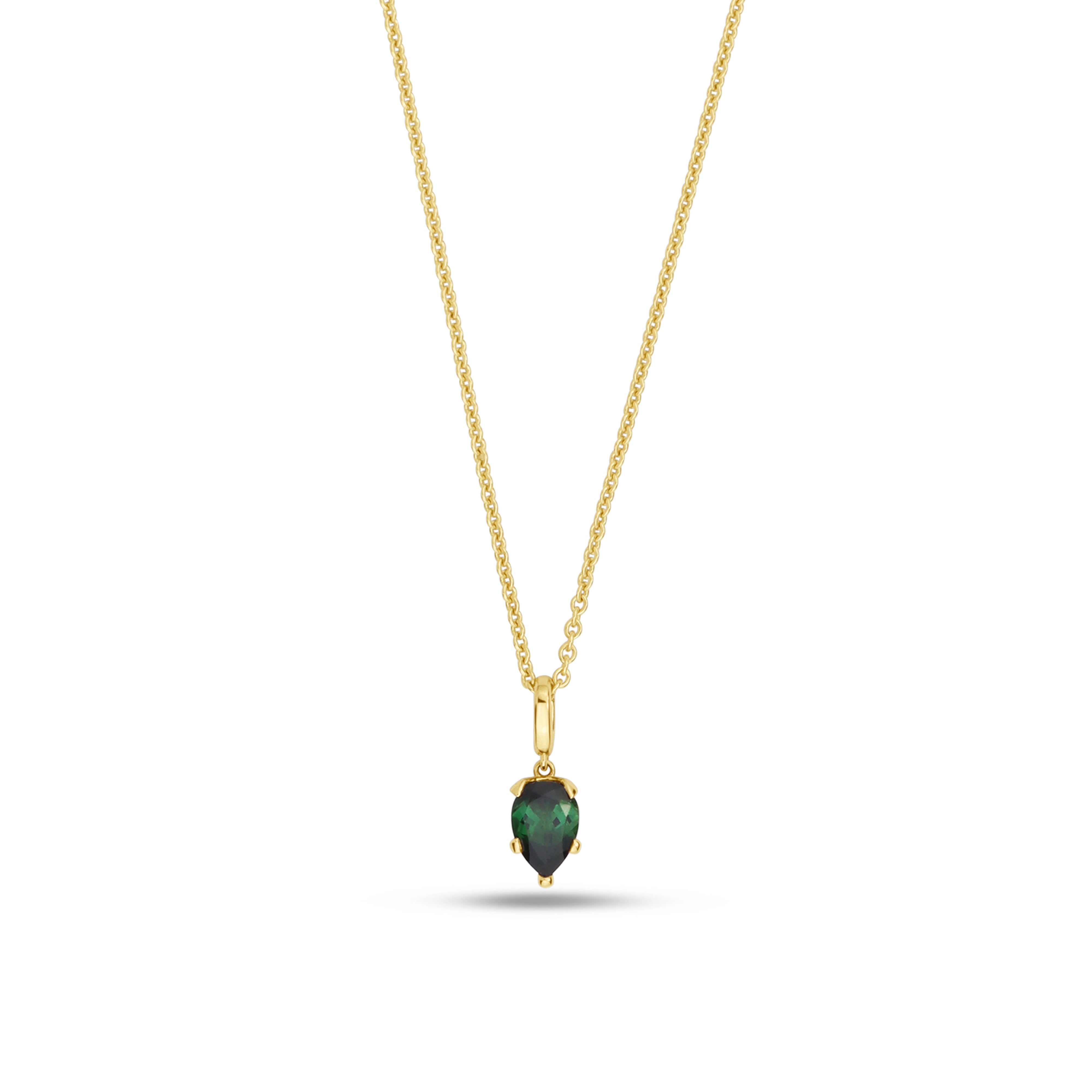 Fleur de Luce Green Tourmaline Pendant Necklace in 18k Yellow Gold