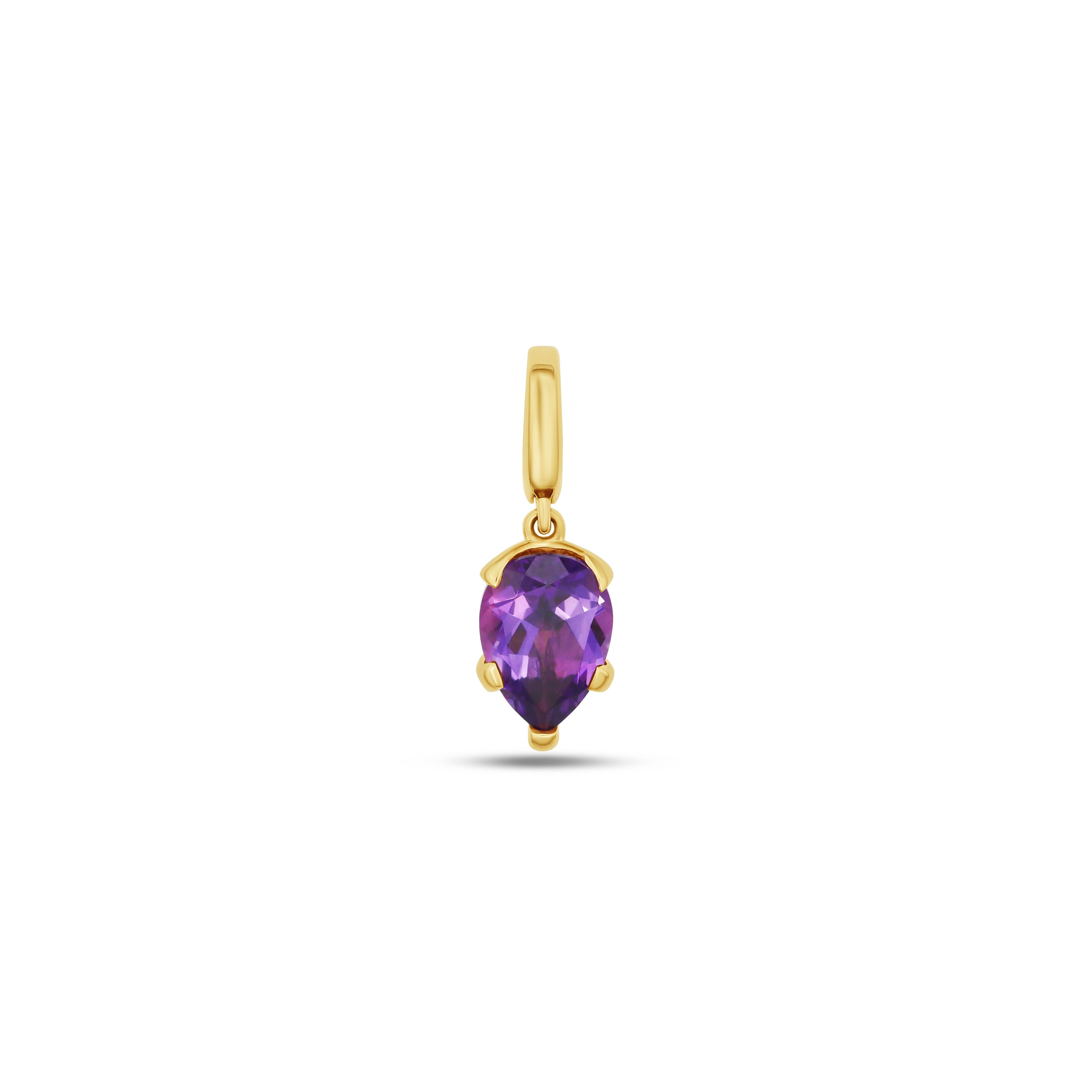 Fleur de Luce Amethyst Pendant in 18k Yellow Gold