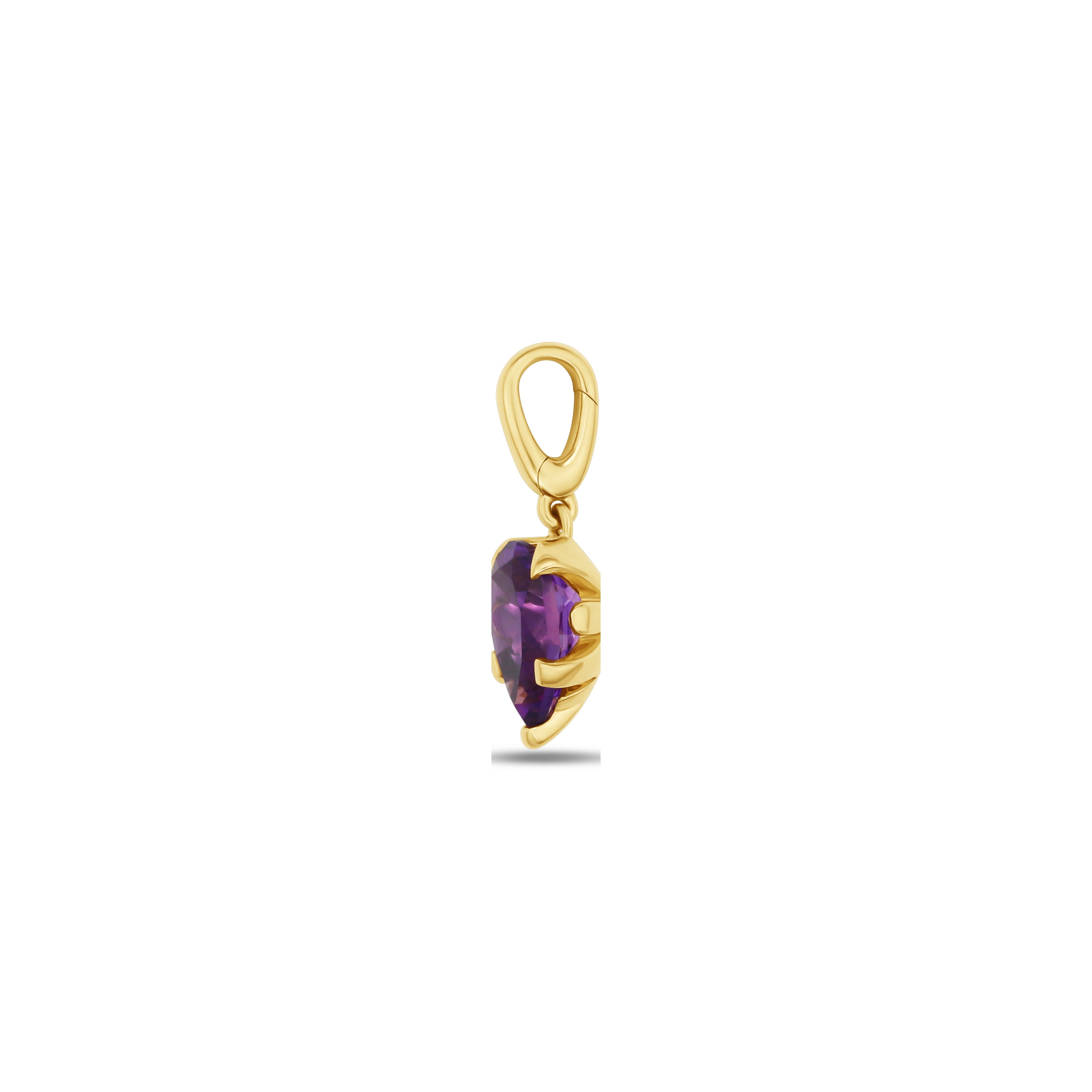 Fleur de Luce Amethyst Pendant in 18k Yellow Gold