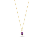 Fleur de Luce Amethyst Pendant Necklace in 18k Yellow Gold