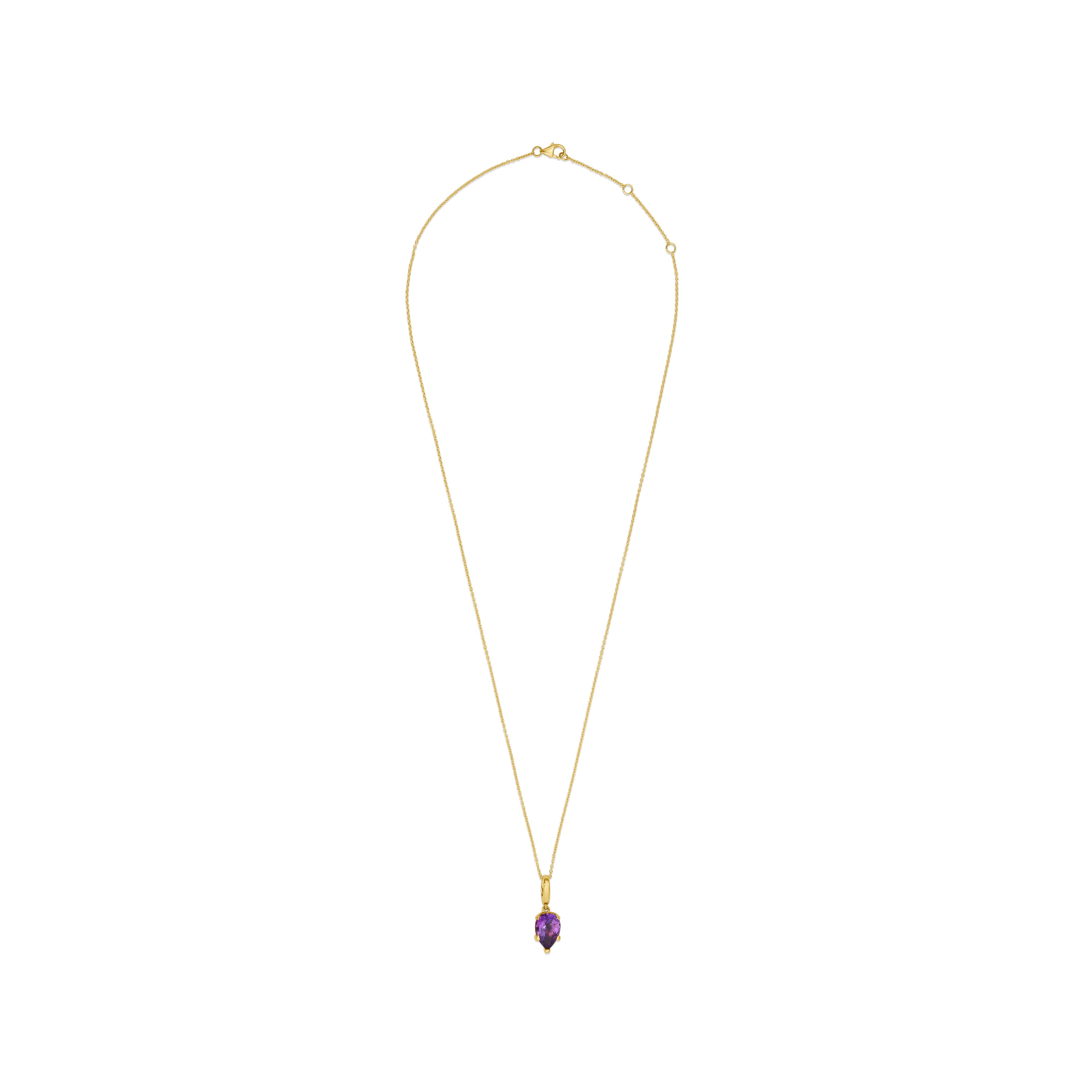 Fleur de Luce Amethyst Pendant Necklace in 18k Yellow Gold
