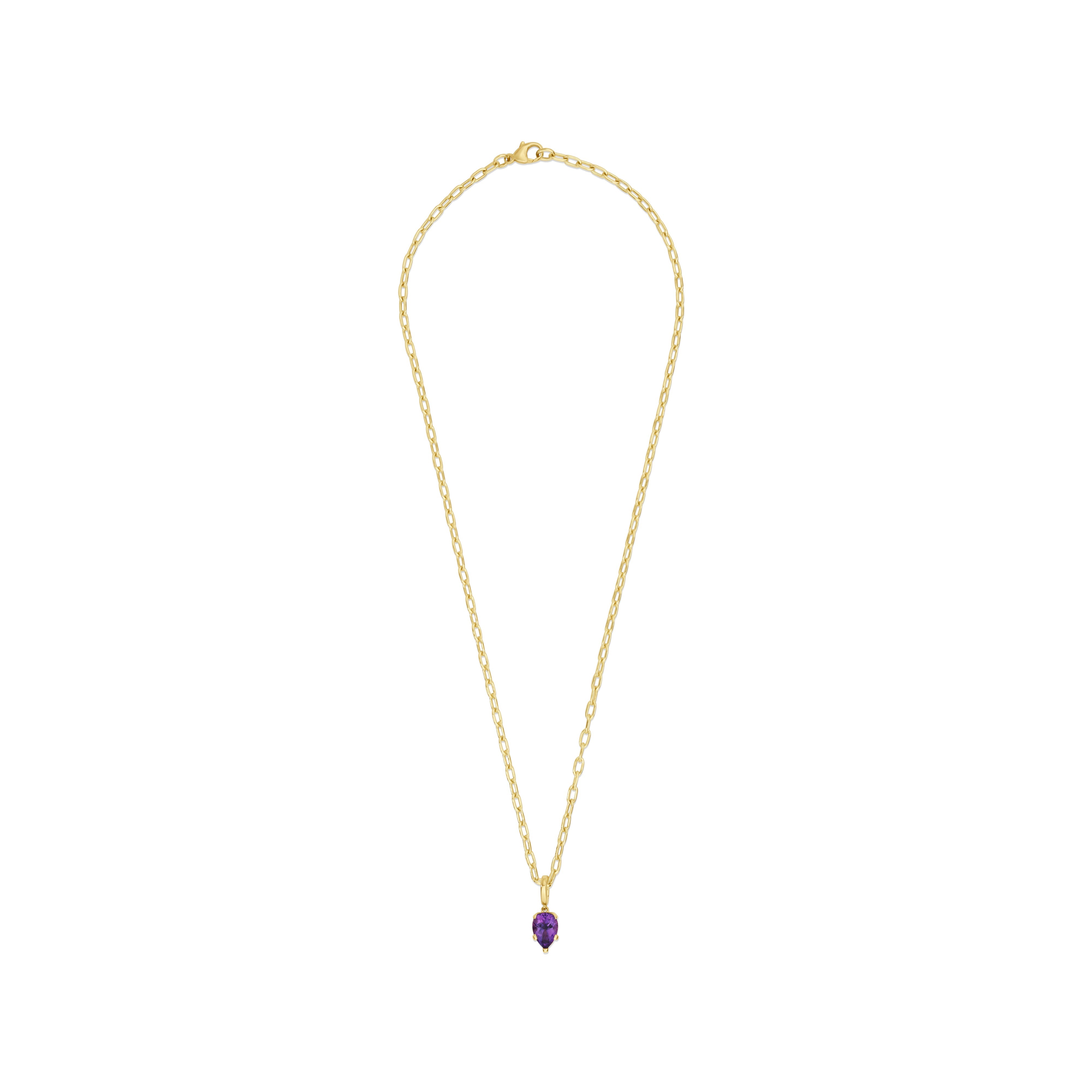 Fleur de Luce Amethyst Pendant Necklace in 18k Yellow Gold