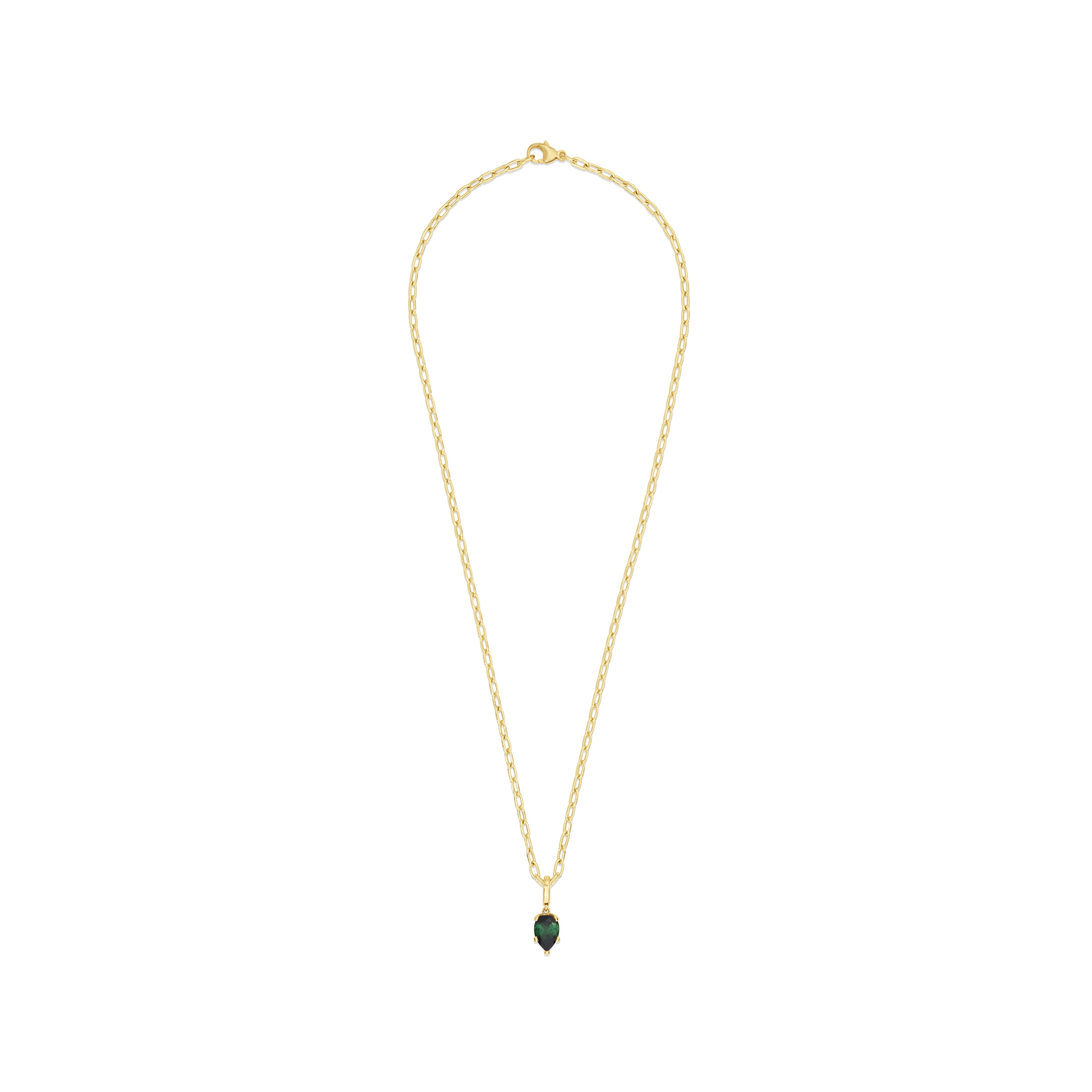 Fleur de Luce Green Tourmaline Pendant Necklace in 18k Yellow Gold