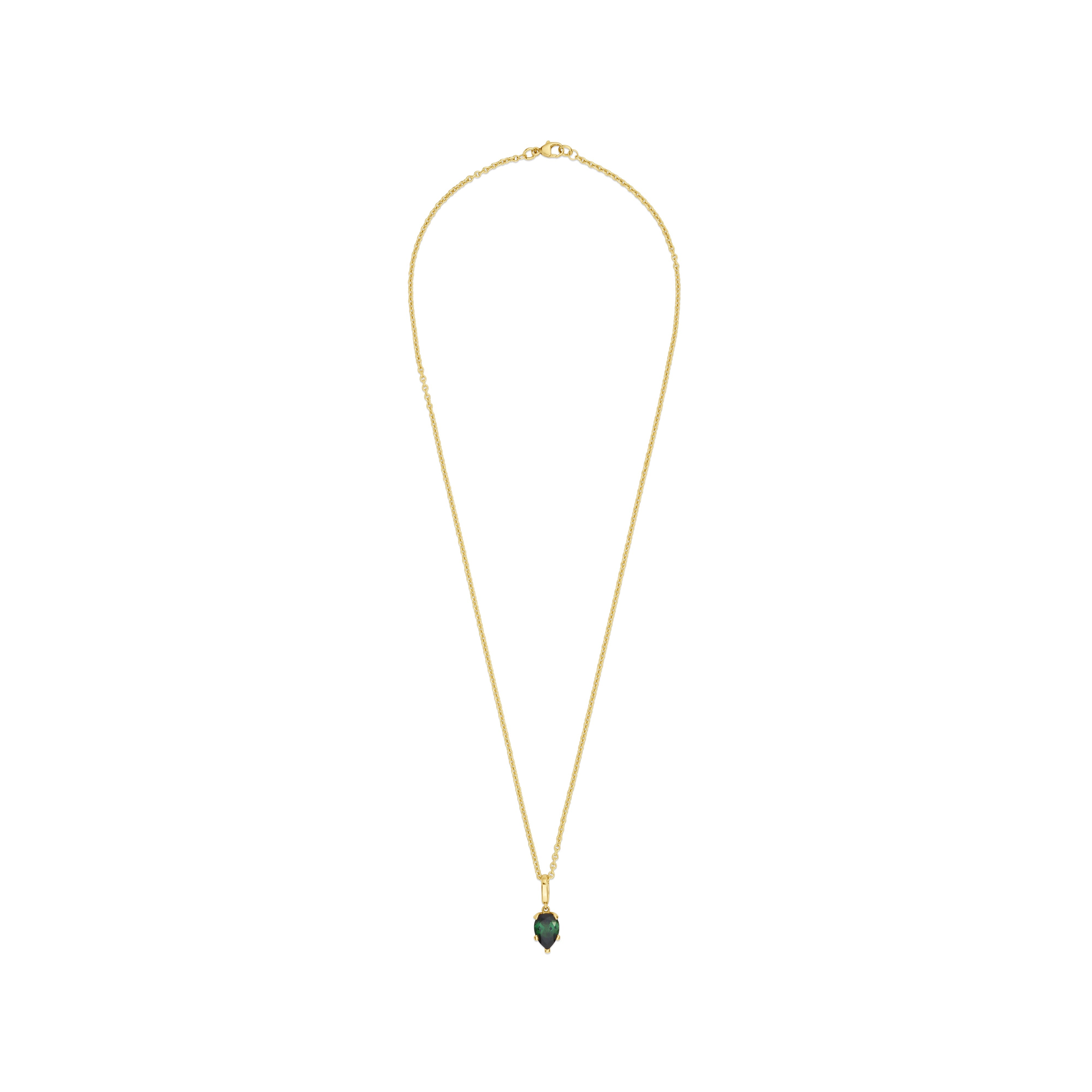 Fleur de Luce Green Tourmaline Pendant Necklace in 18k Yellow Gold