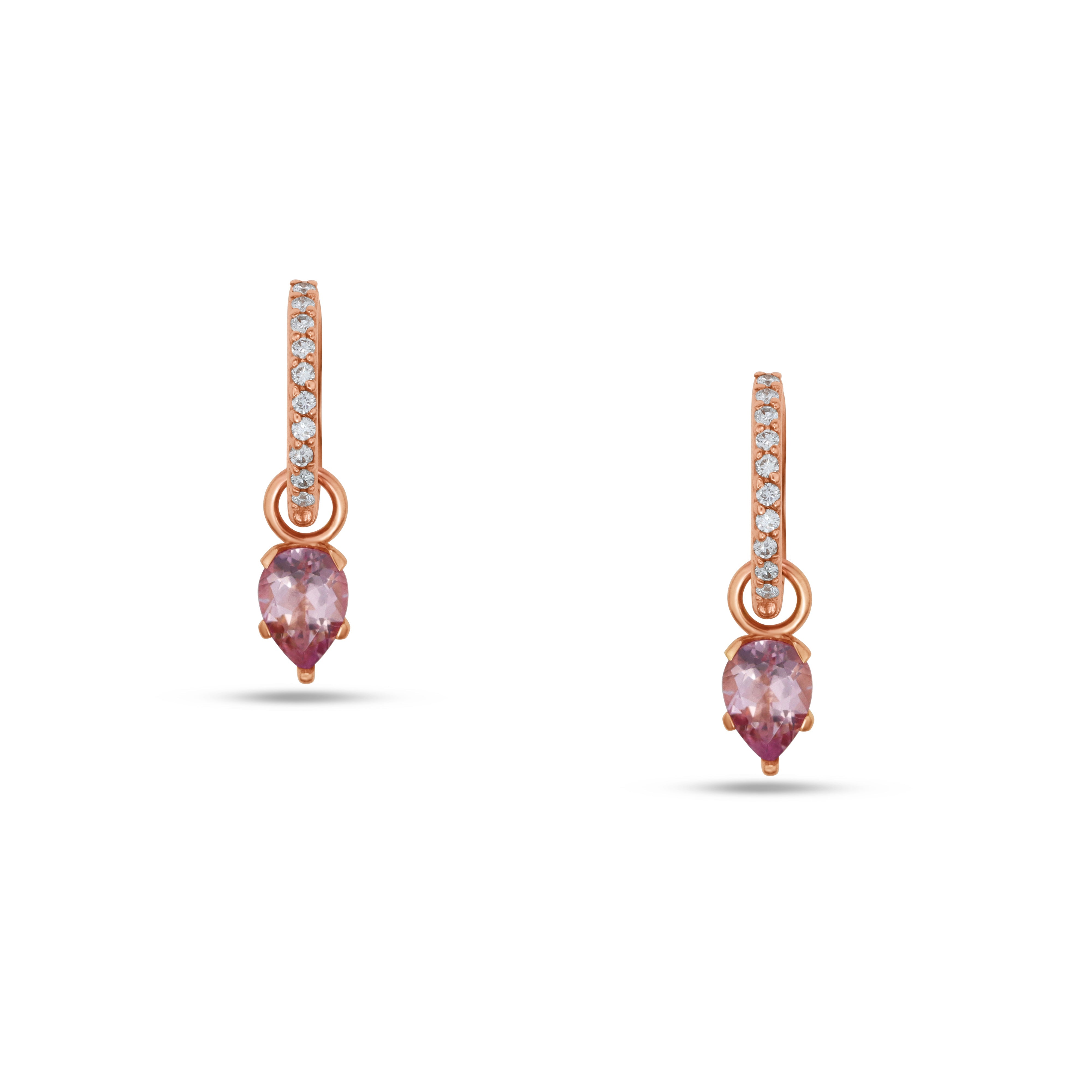 Fleur de Luce Morganite Drop Earrings in 18k Rose Gold