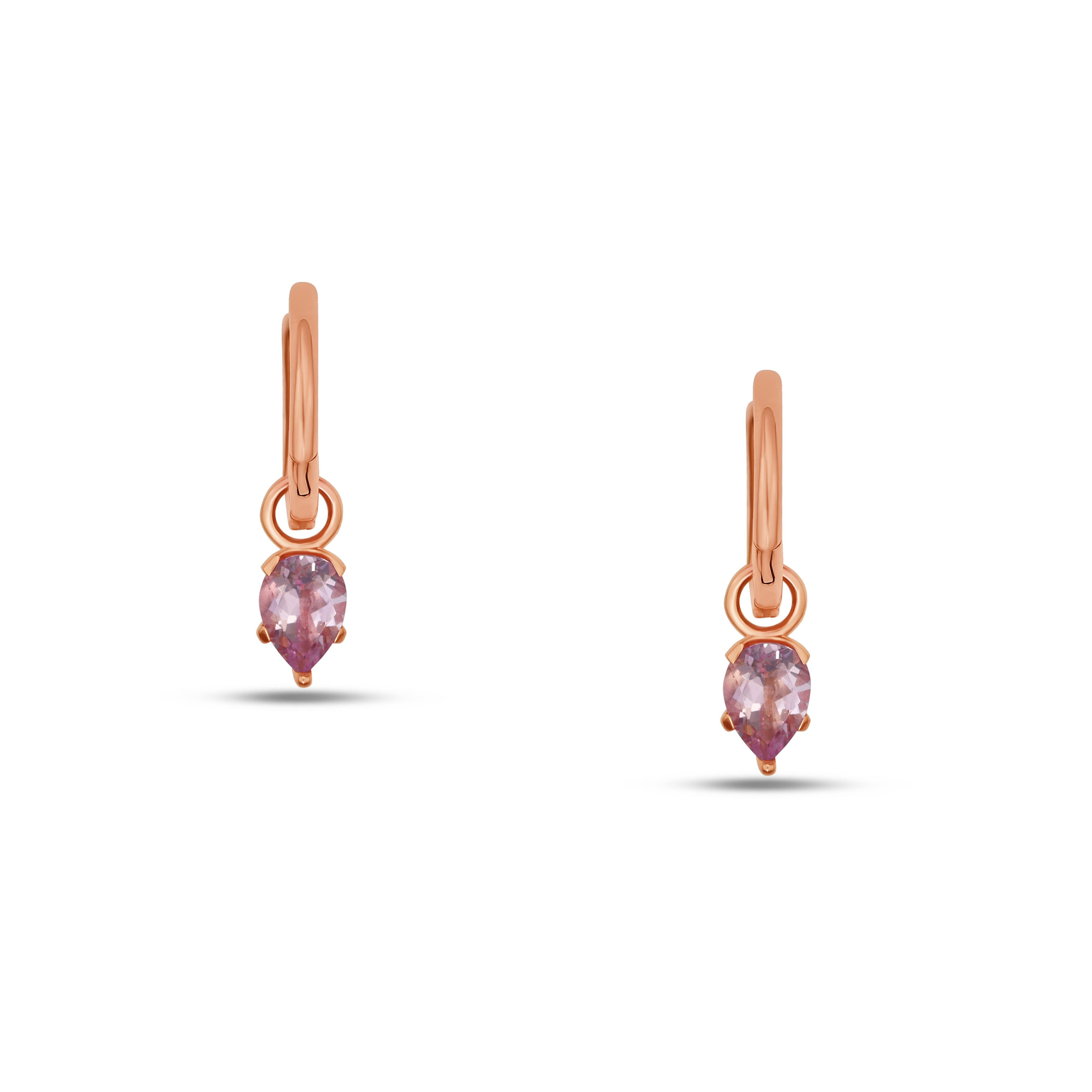 Fleur de Luce Morganite Drop Earrings in 18k Rose Gold