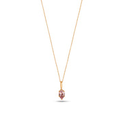 Fleur de Luce Morganite Pendant Necklace in 18k Rose Gold