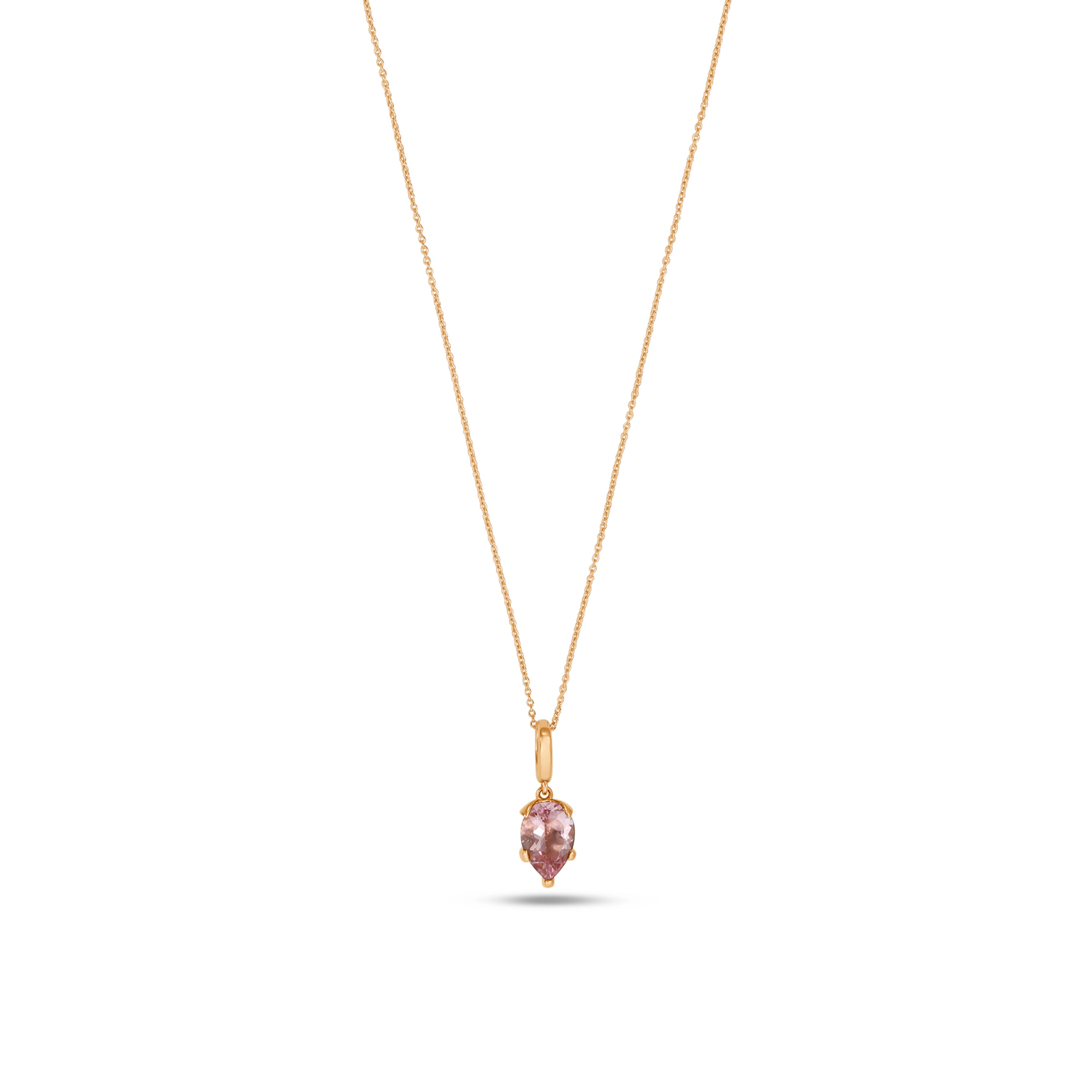 Fleur de Luce Morganite Pendant Necklace in 18k Rose Gold