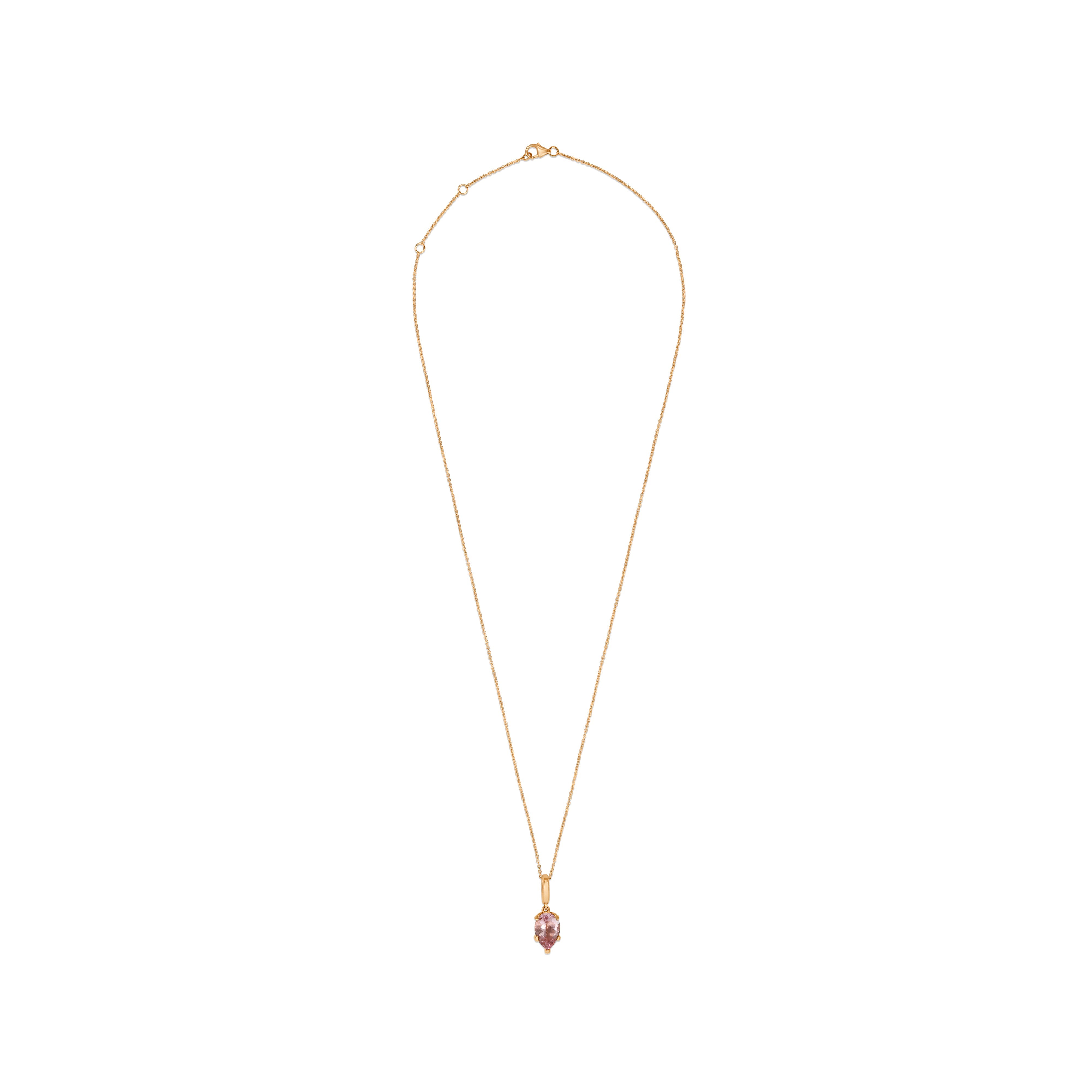 Fleur de Luce Morganite Pendant Necklace in 18k Rose Gold