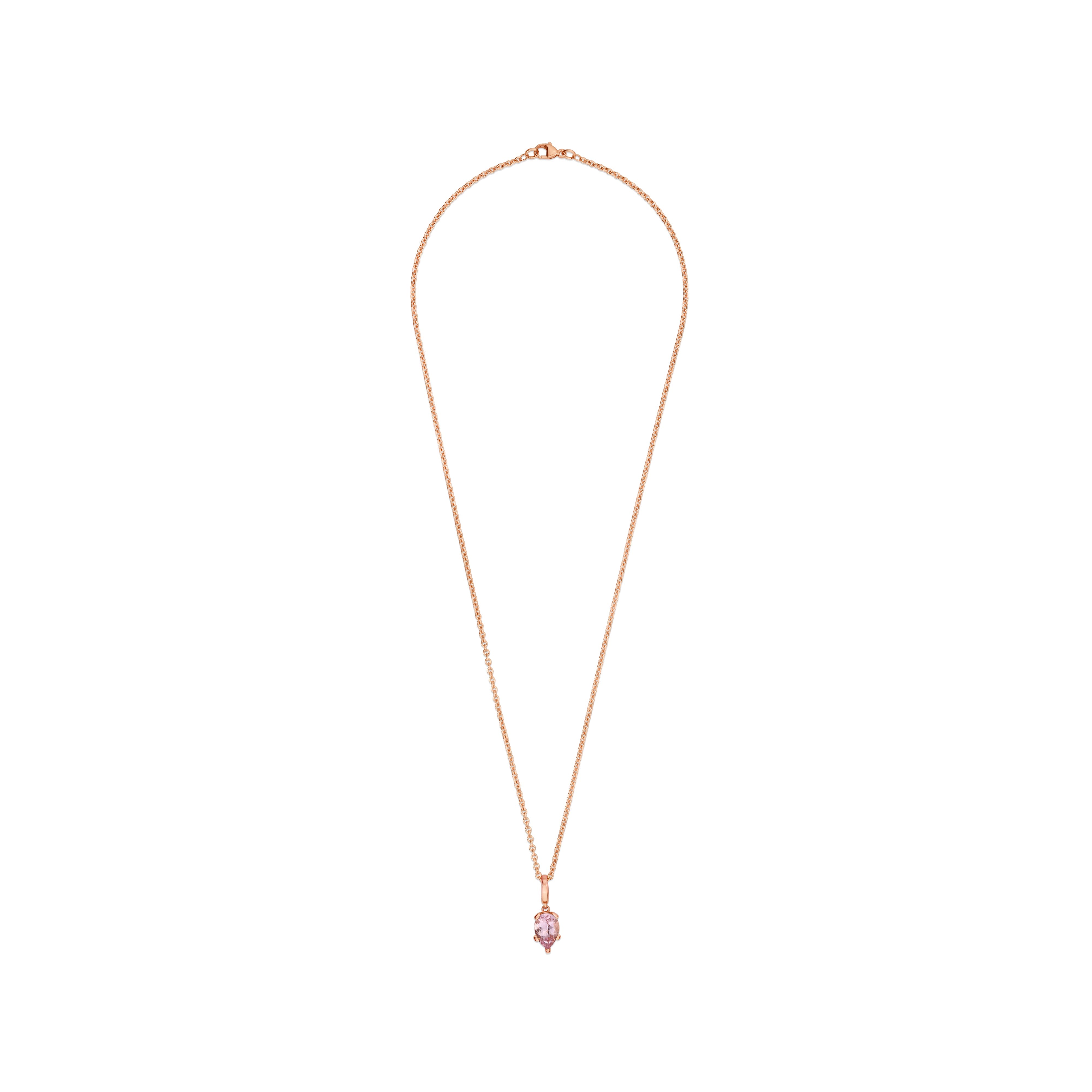 Fleur de Luce Morganite Pendant Necklace in 18k Rose Gold