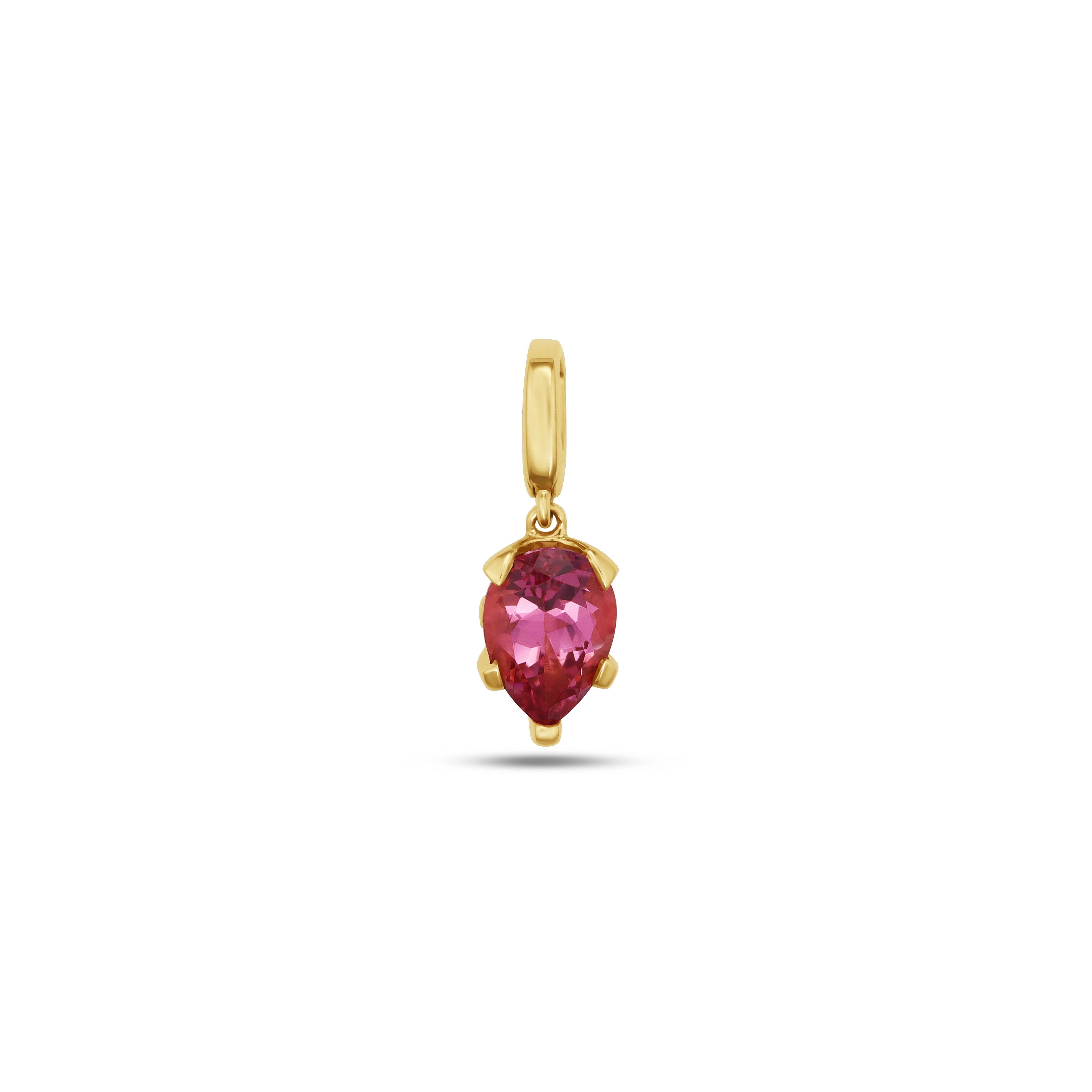 Fleur de Luce Pink Tourmaline Pendant in 18k Yellow Gold