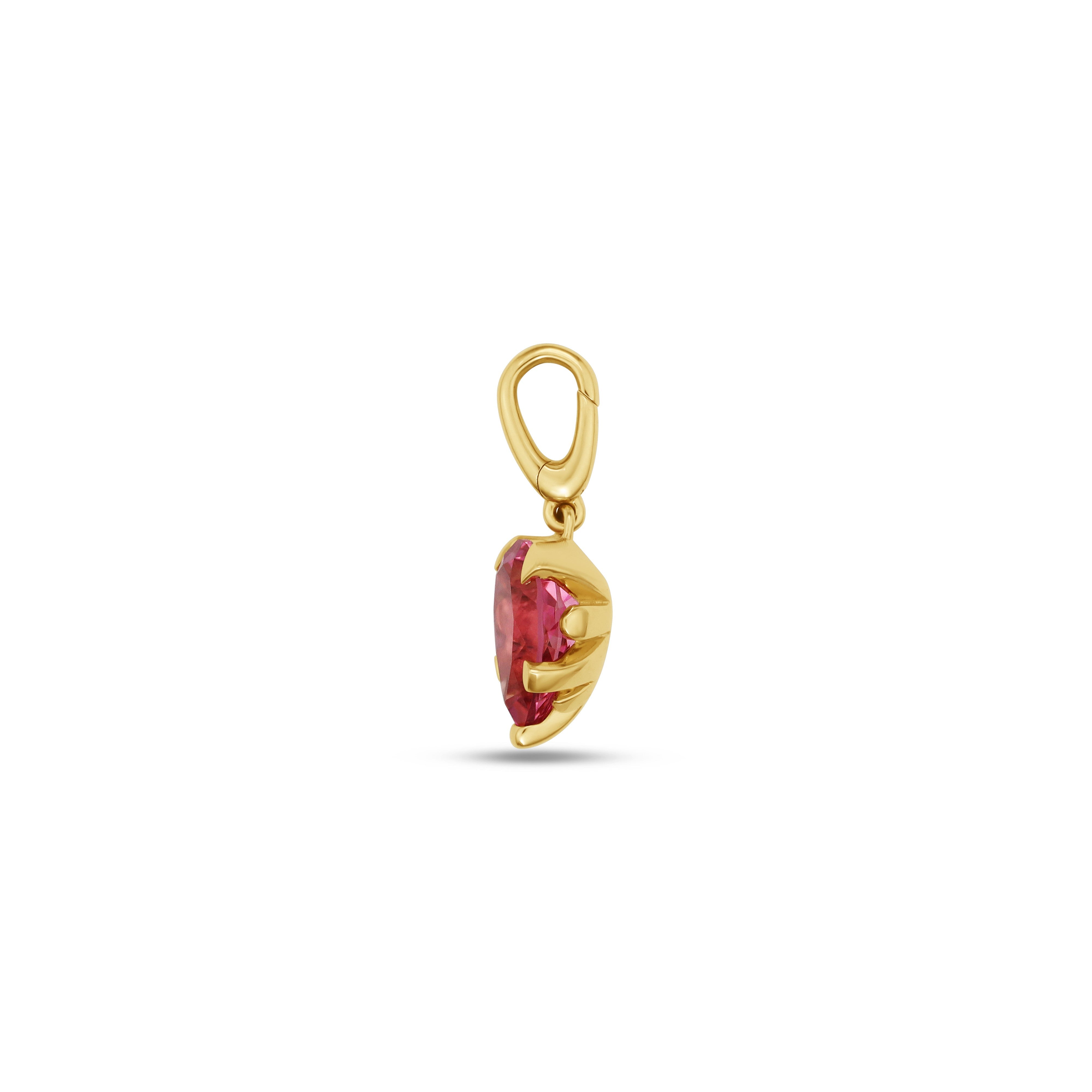 Fleur de Luce Pink Tourmaline Pendant in 18k Yellow Gold