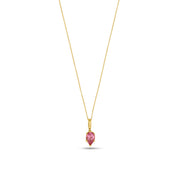 Fleur de Luce Pink Tourmaline Pendant Necklace in 18k Yellow Gold