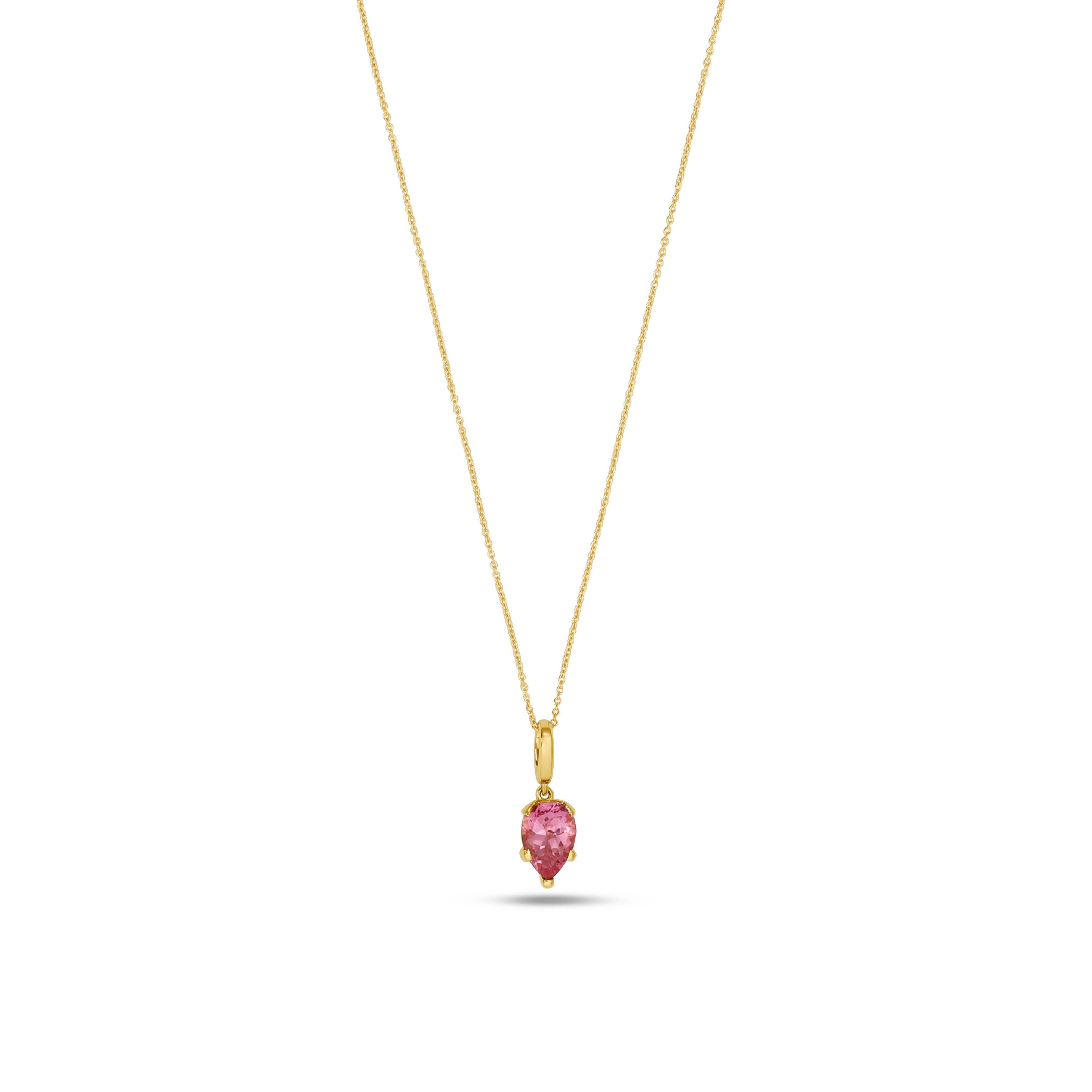 Fleur de Luce Pink Tourmaline Pendant Necklace in 18k Yellow Gold