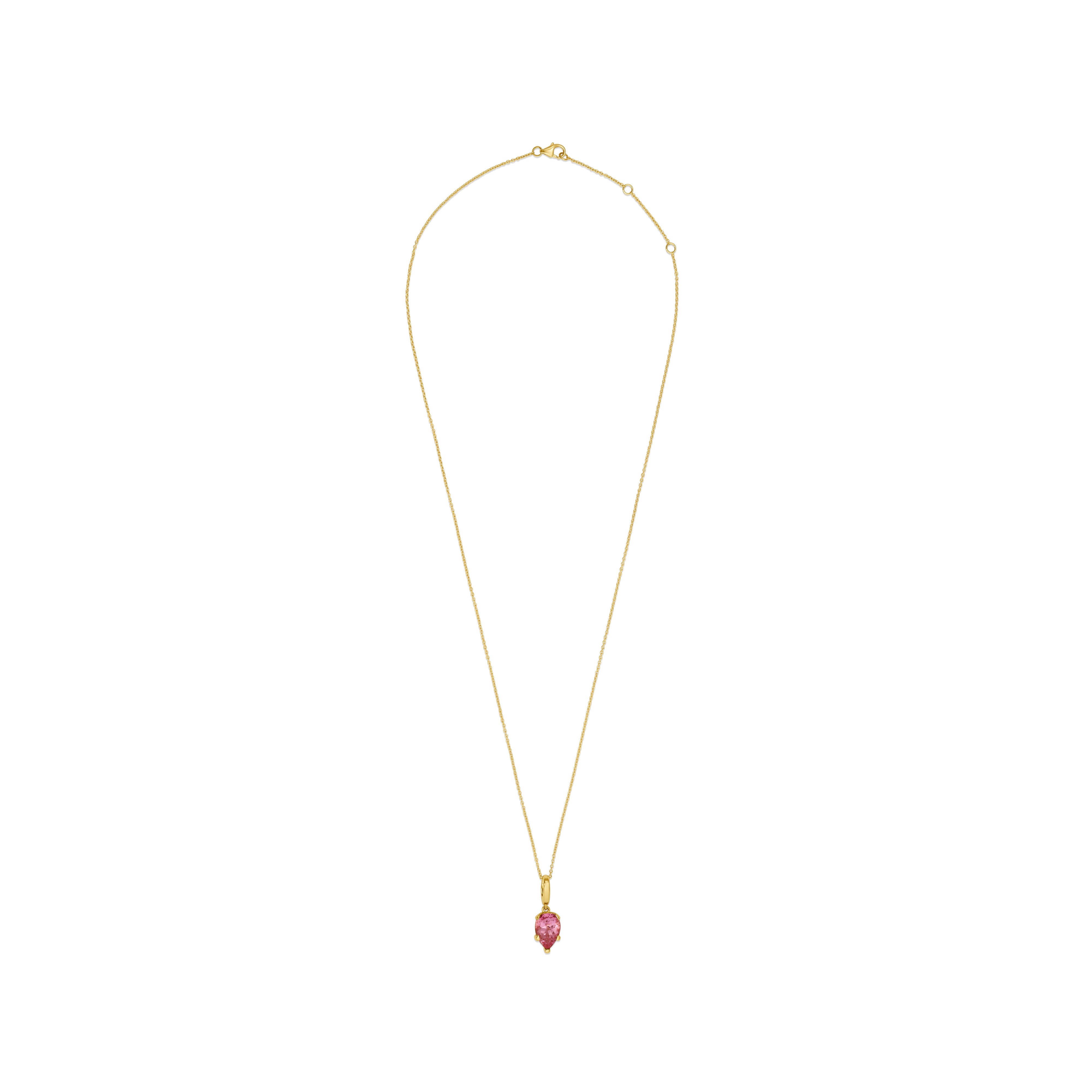 Fleur de Luce Pink Tourmaline Pendant Necklace in 18k Yellow Gold