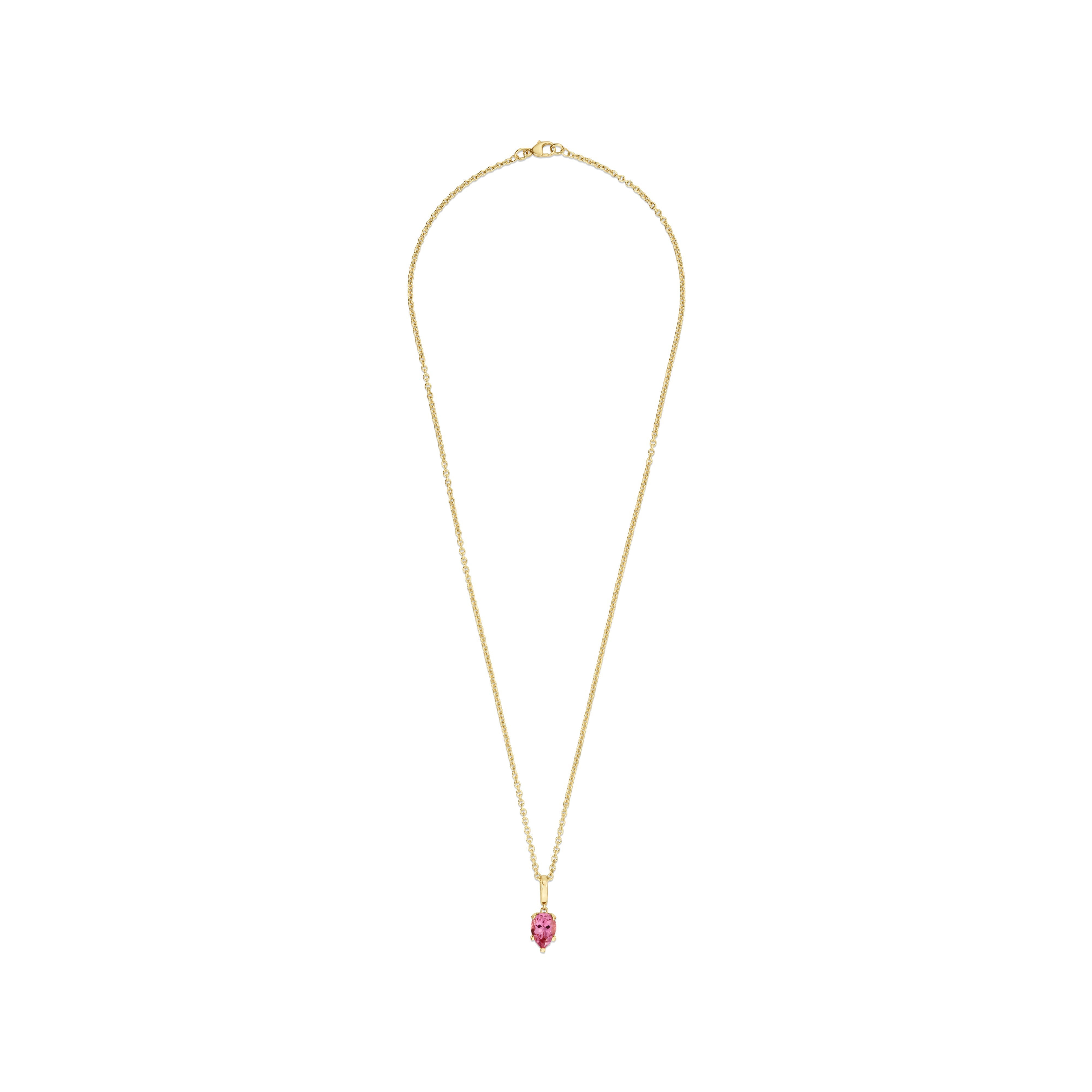 Fleur de Luce Pink Tourmaline Pendant Necklace in 18k Yellow Gold