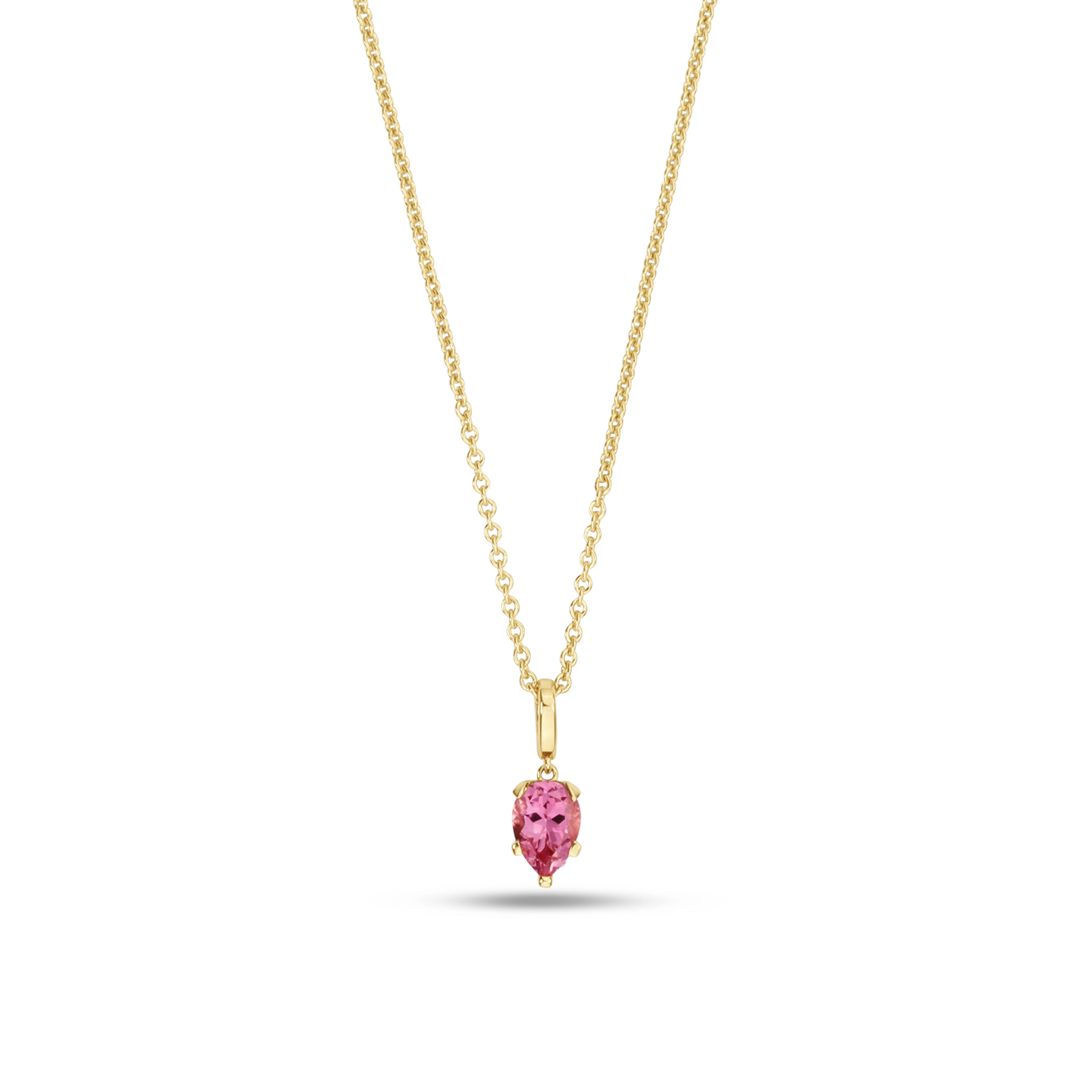 Fleur de Luce Pink Tourmaline Pendant Necklace in 18k Yellow Gold