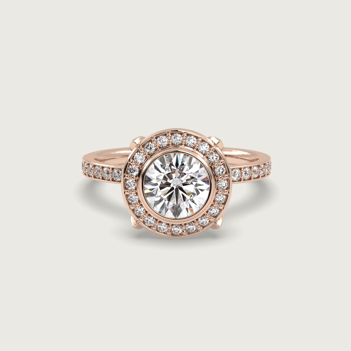 18K Rose 1ct