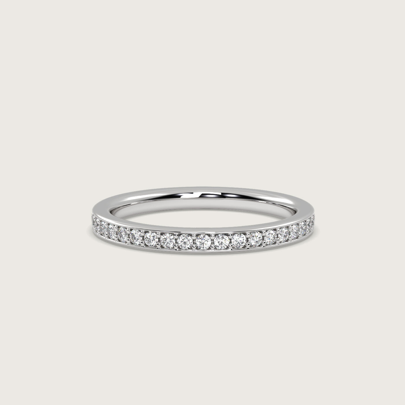 Grain Set Three Quarter Diamond Eternity Ring