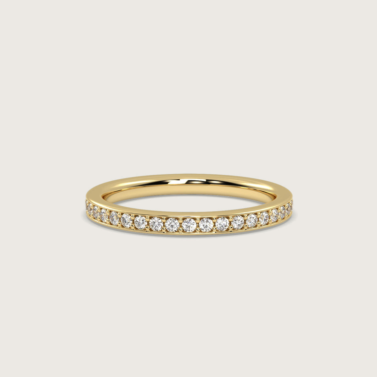Grain Set Three Quarter Diamond Eternity Ring