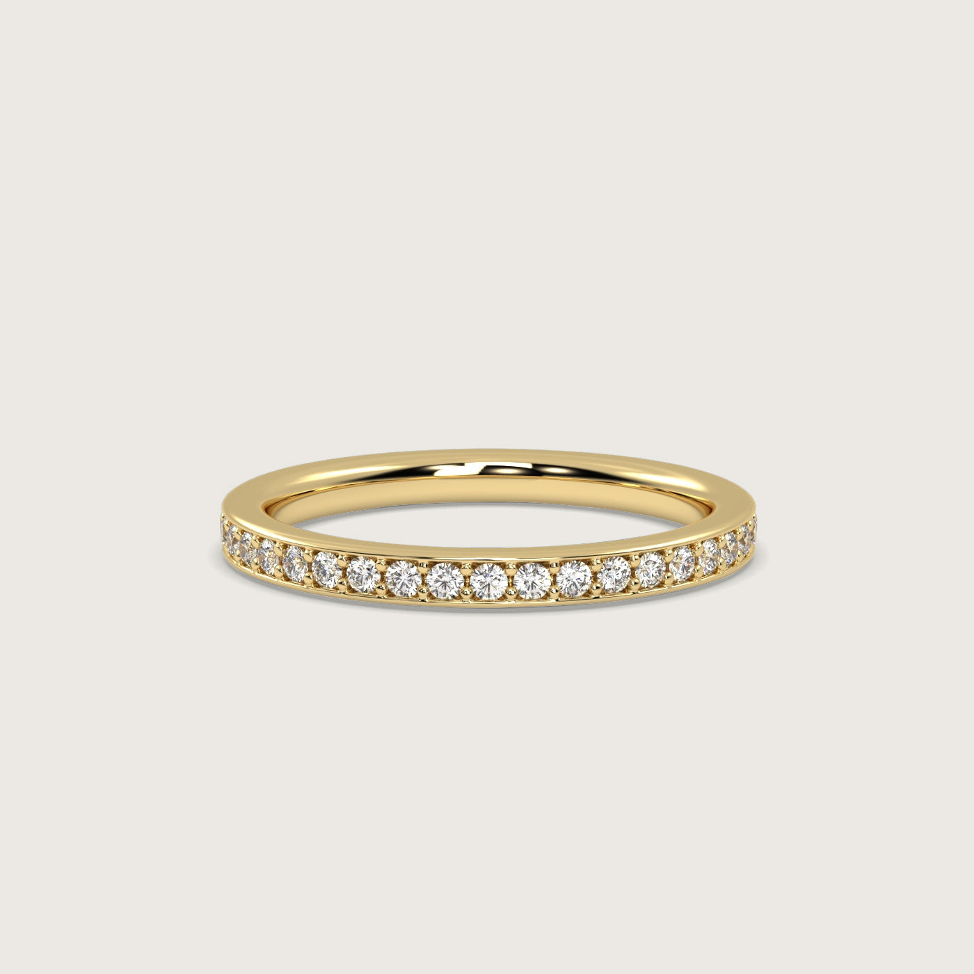 Grain Set Three Quarter Diamond Eternity Ring