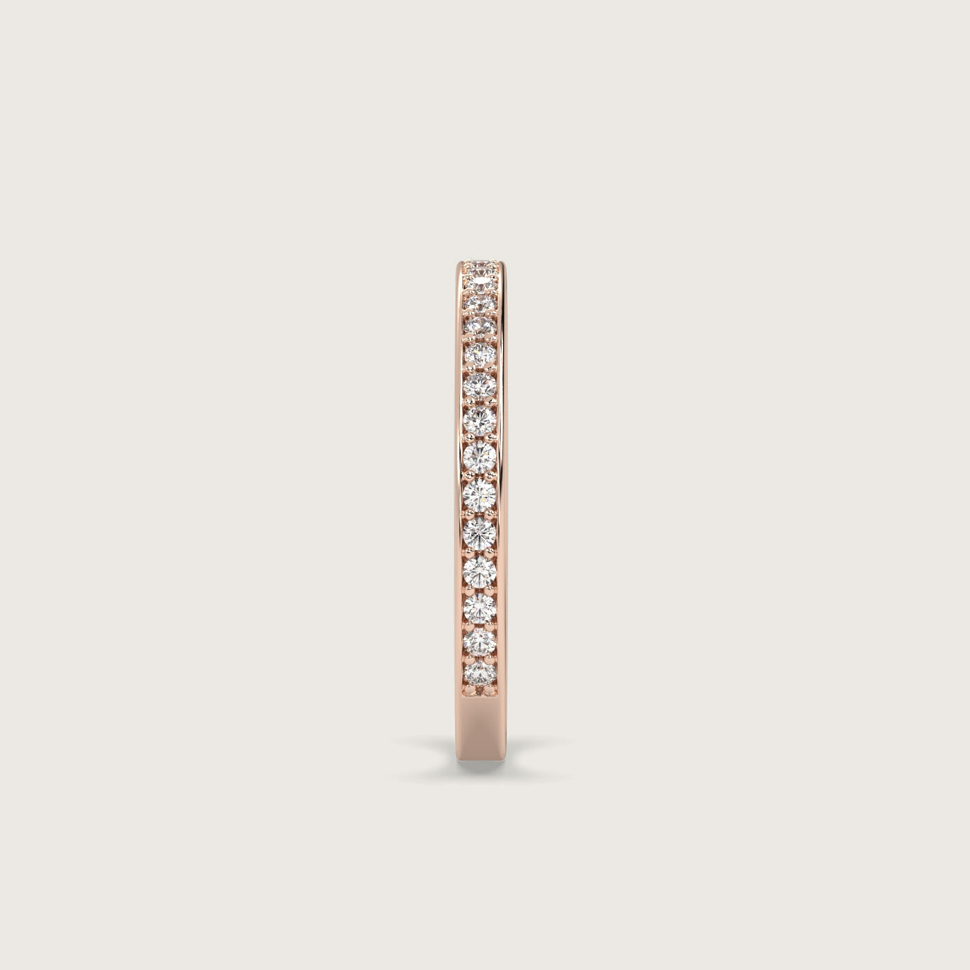 Grain Set Three Quarter Diamond Eternity Ring