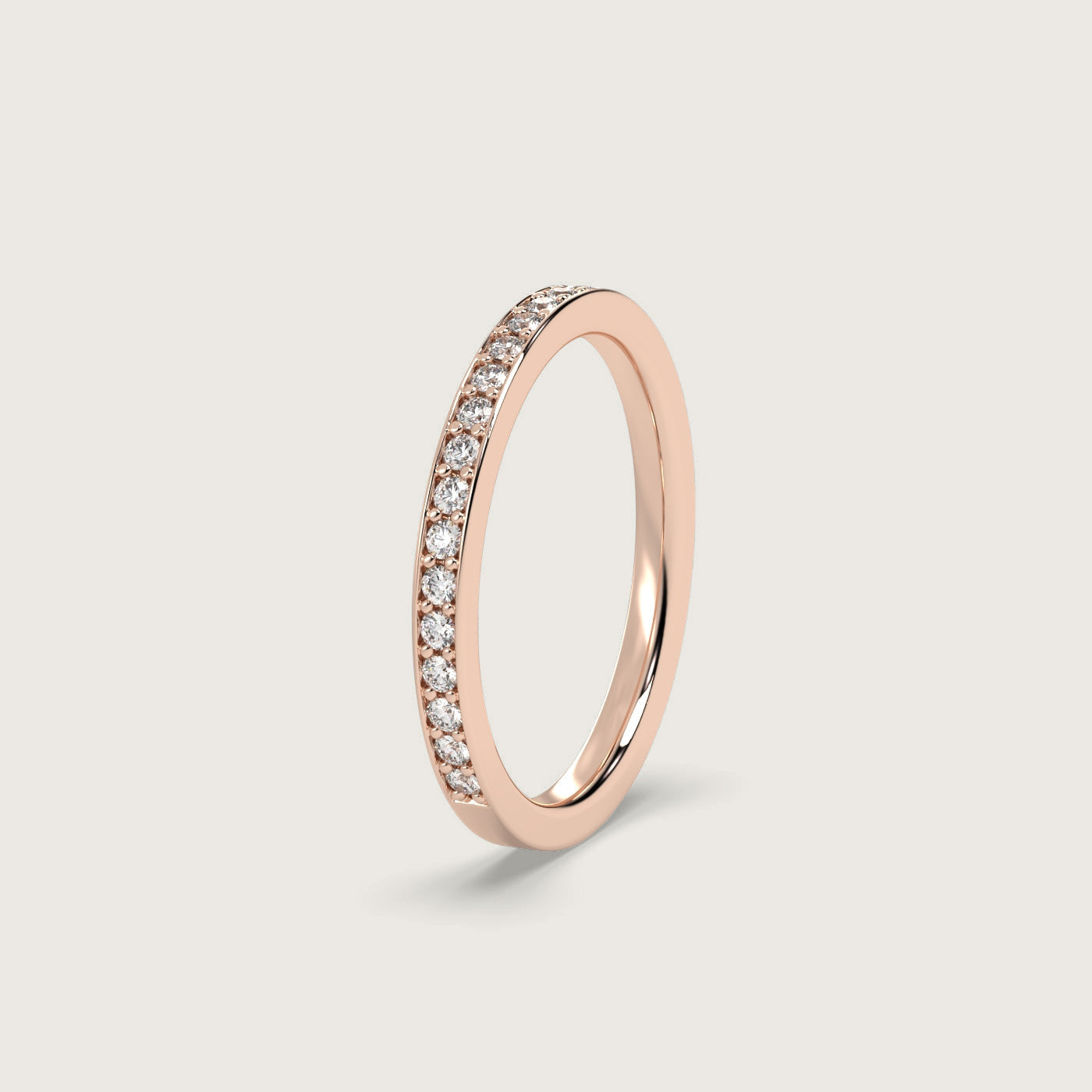Grain Set Three Quarter Diamond Eternity Ring