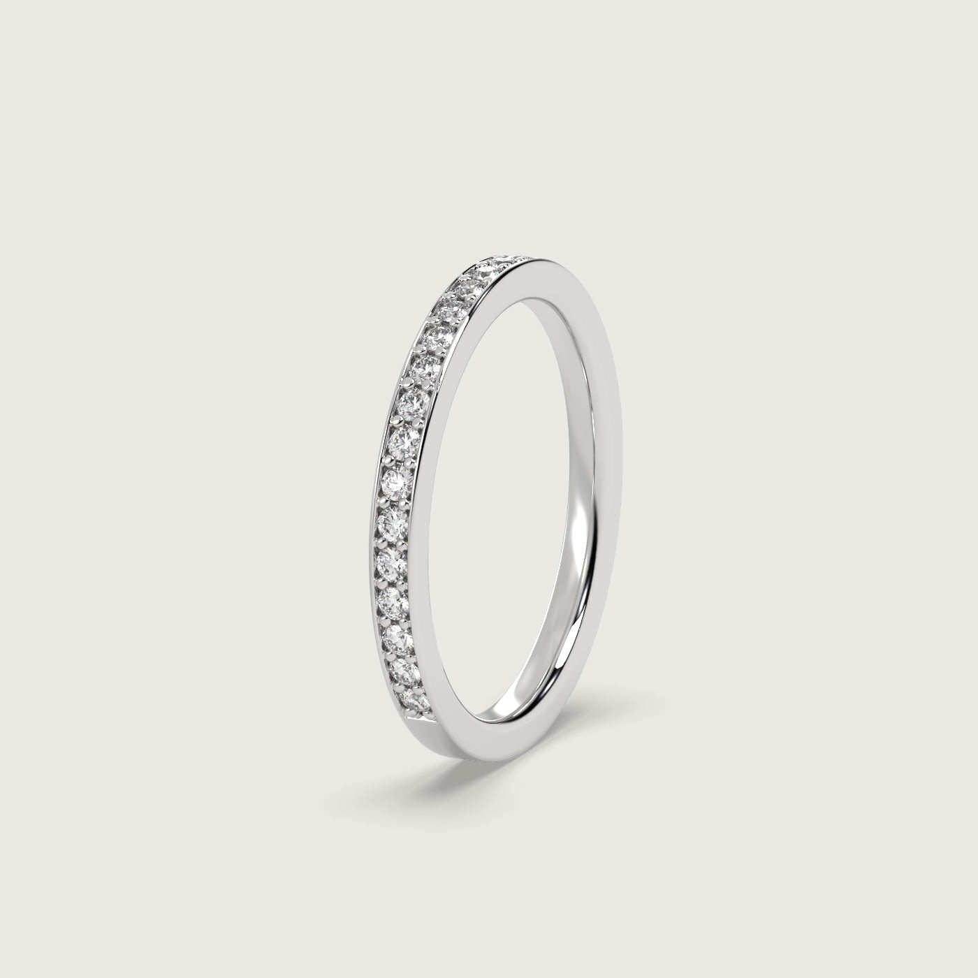 Grain Set Three Quarter Diamond Eternity Ring