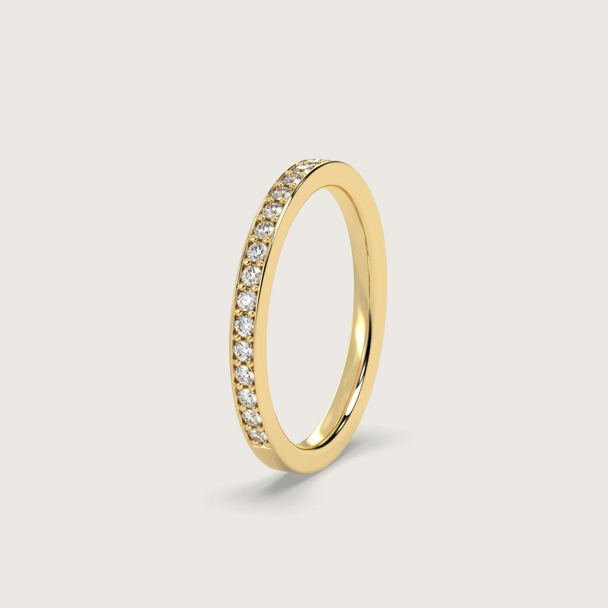 Grain Set Three Quarter Diamond Eternity Ring