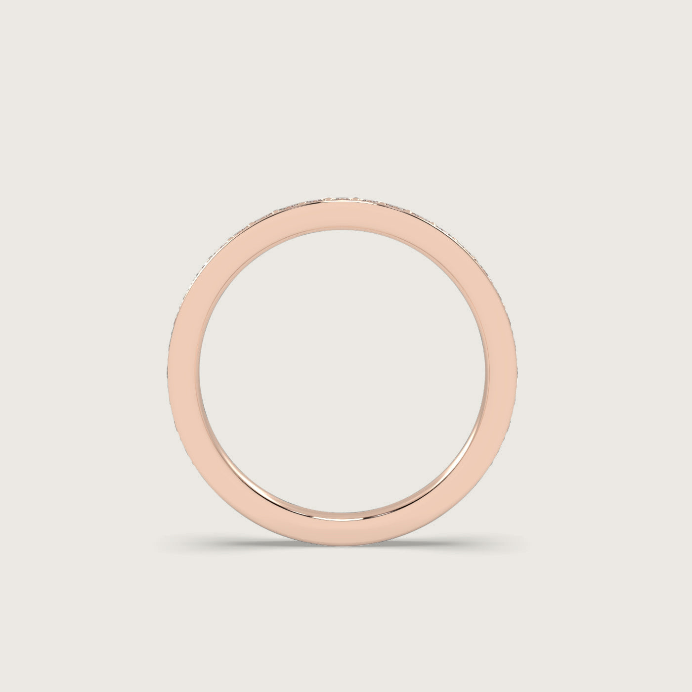 Grain Set Three Quarter Diamond Eternity Ring