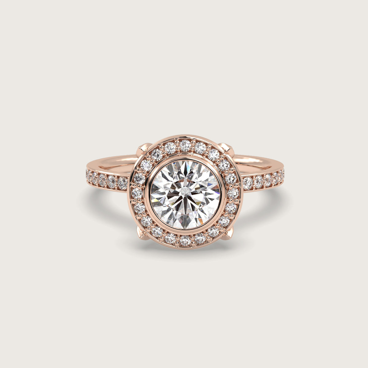 18K Rose 1ct