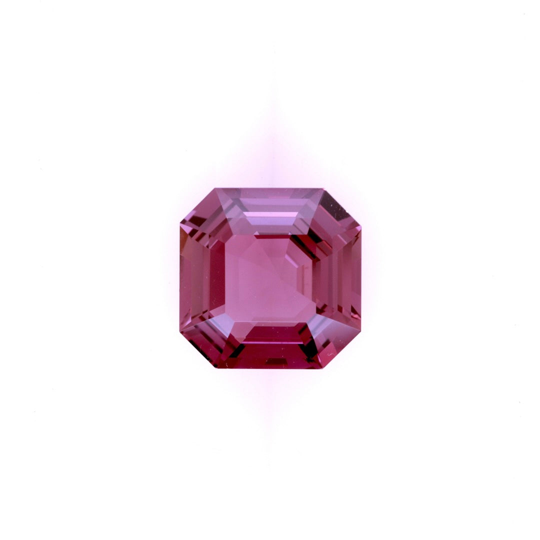 Purple Sapphire Fleur de Luce Solitaire Engagement Ring in 18k Rose Gold 2