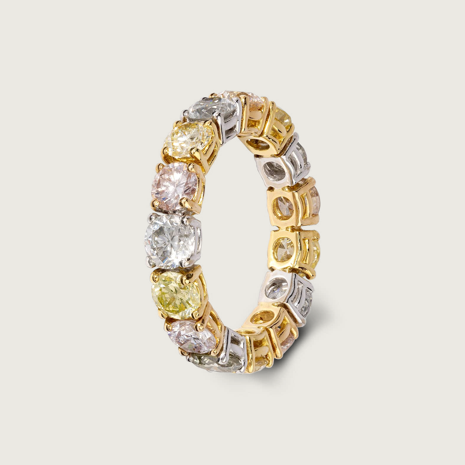 Fancy Colour Diamond Eternity Ring