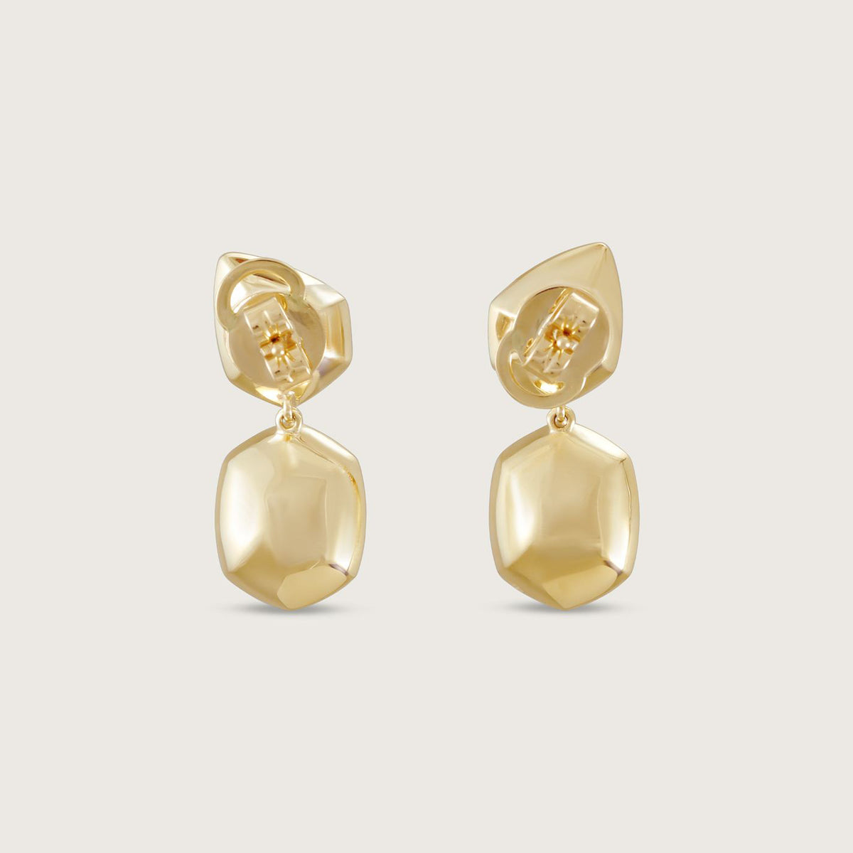 Radiance Ruby and Orange Sapphire Earring Drops in 18k Yellow Gold