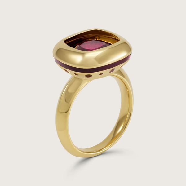 Inner Glow Ruby Cocktail Ring in 18k Yellow Gold