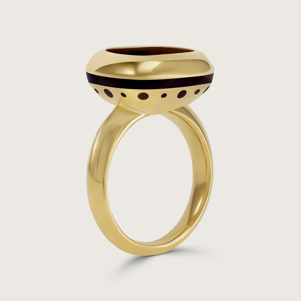 Inner Glow Ruby Cocktail Ring in 18k Yellow Gold 4