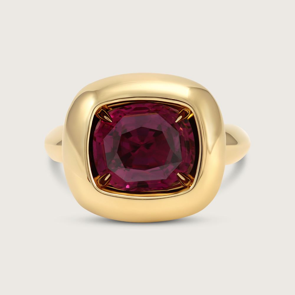 Inner Glow Ruby Cocktail Ring in 18k Yellow Gold 3