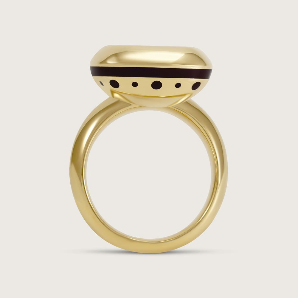 Inner Glow Ruby Cocktail Ring in 18k Yellow Gold