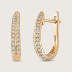 Fleur de Luce Diamond Hoop Earrings in 18k Rose Gold