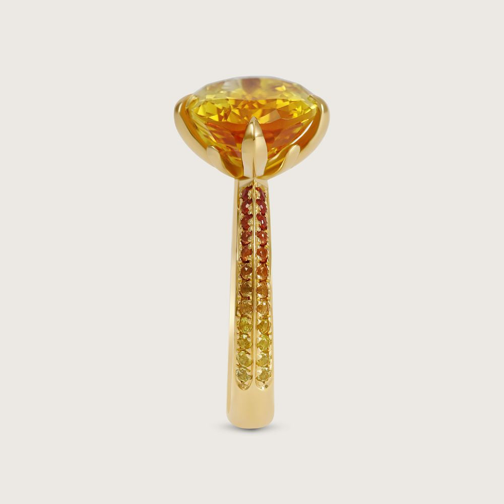 Fleur de Luce Origins Ring in Orangy Yellow 5