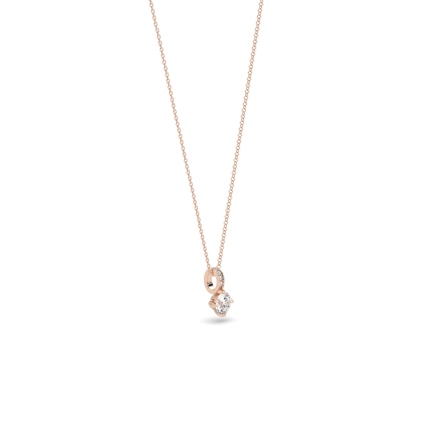 Fleur de Luce Half Carat Diamond Pendant Necklace