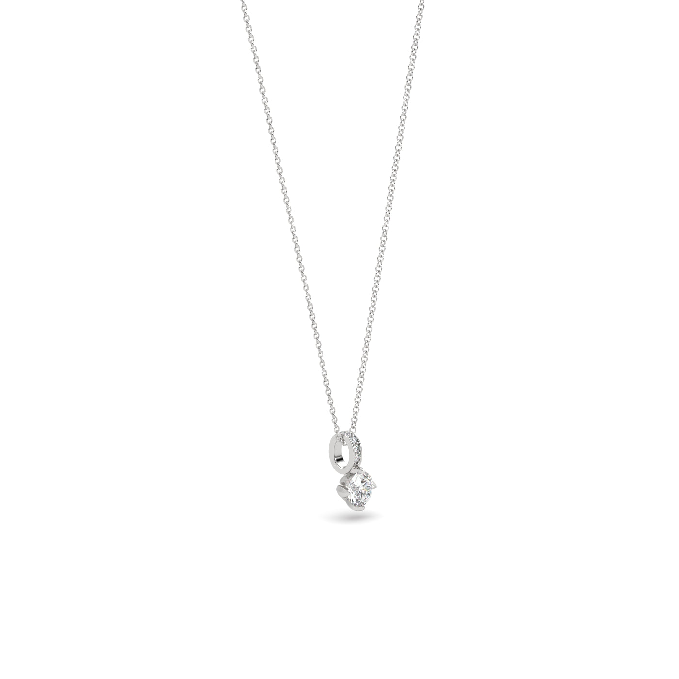 Fleur de Luce Half Carat Diamond Pendant Necklace