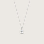 Diamond Solitaire Pendant in Fleur de Luce Setting
