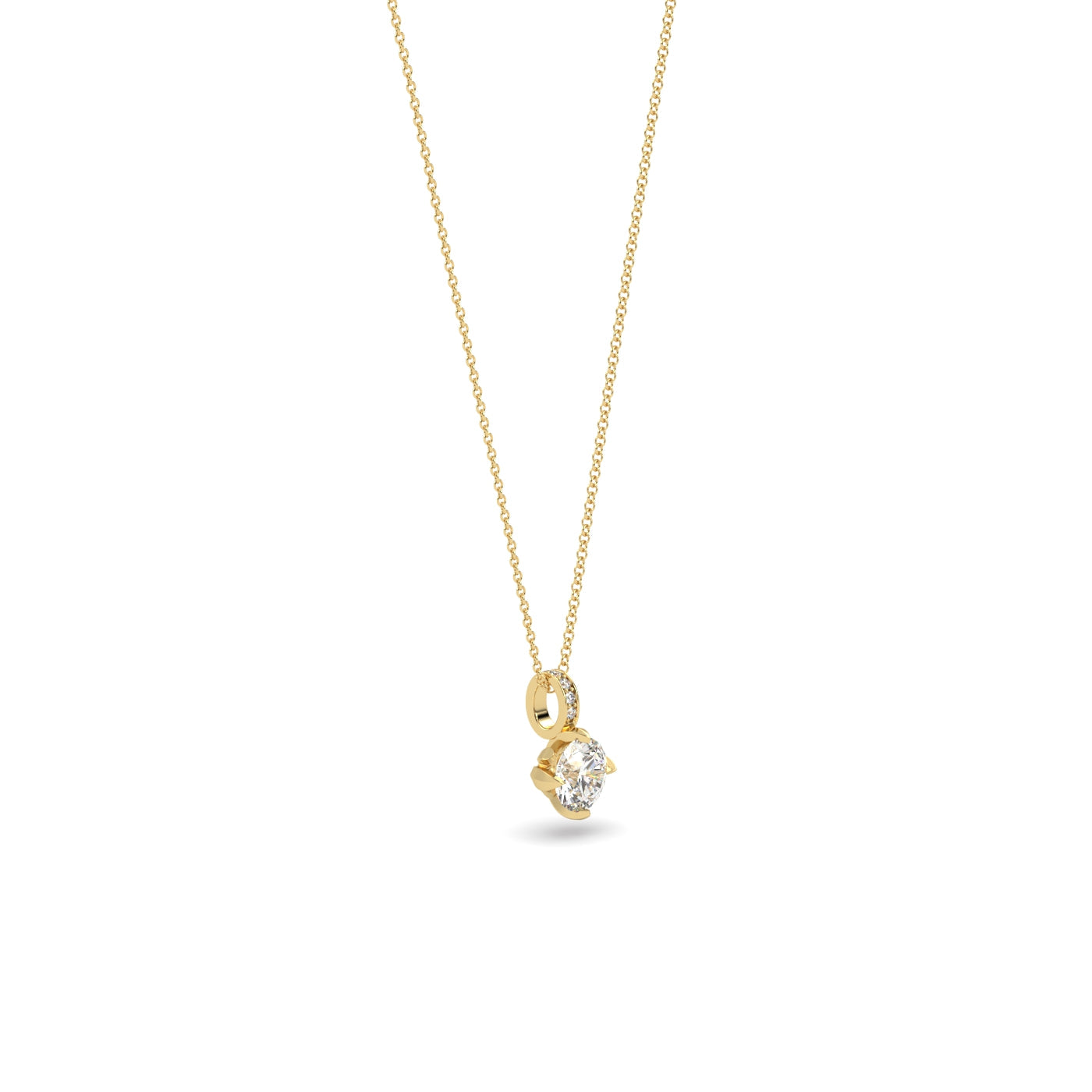 Fleur de Luce 1 Carat Diamond Pendant Necklace in 18k Gold