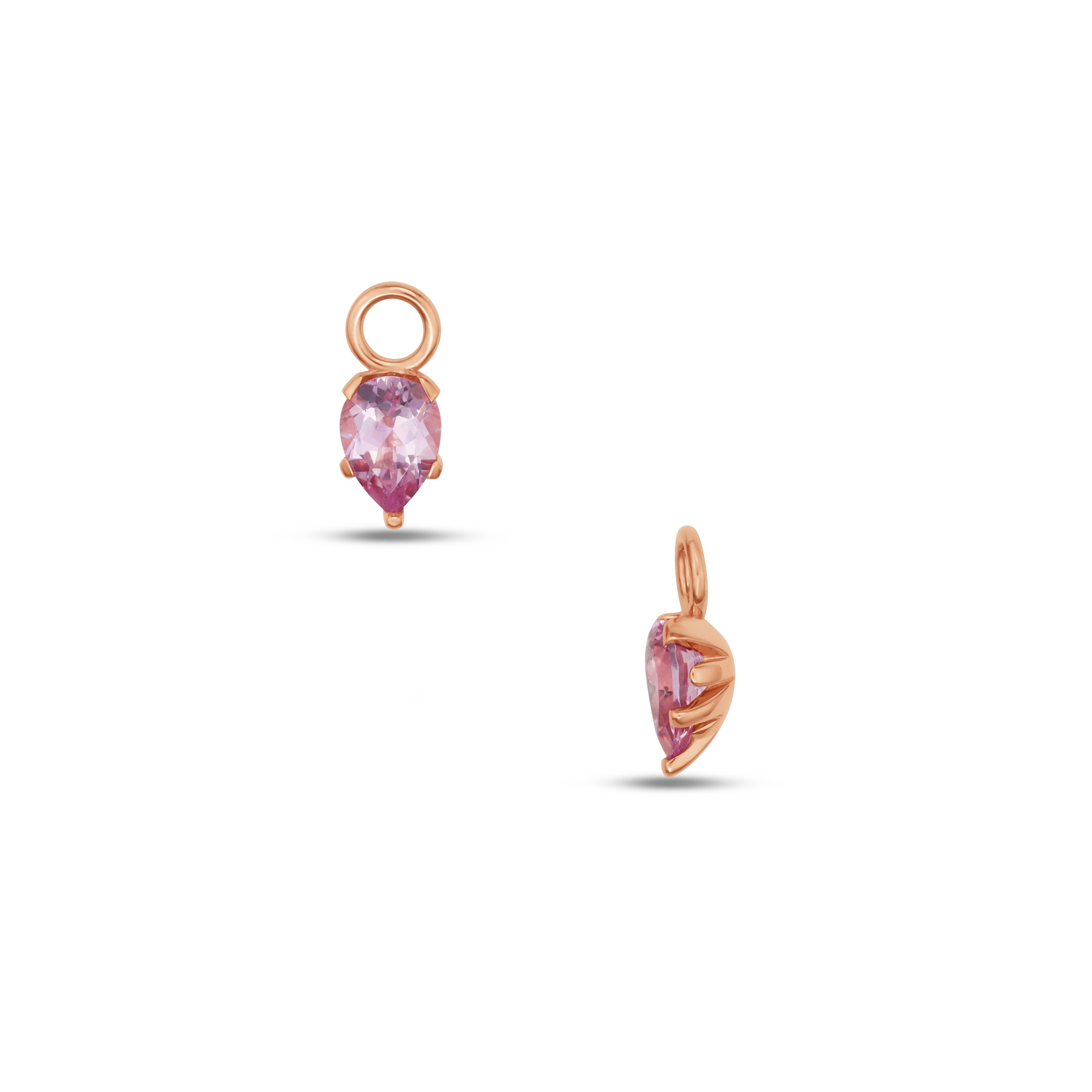 Fleur de Luce Morganite Earring Drops in 18k Rose Gold