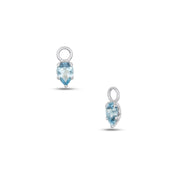 Fleur de Luce Aquamarine Earring Drops in 18k White Gold