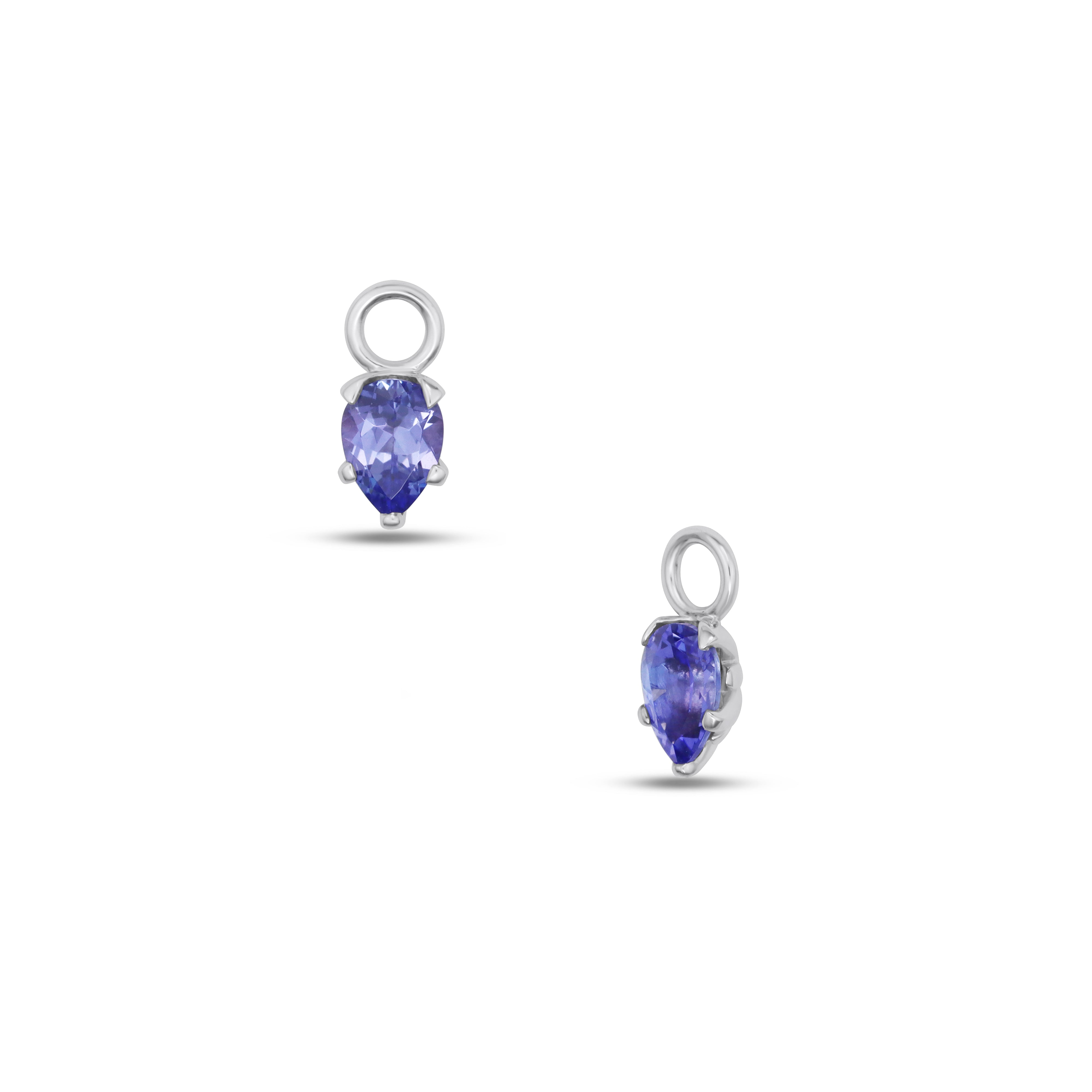 Fleur de Luce Tanzanite Earring Drops in 18k White Gold
